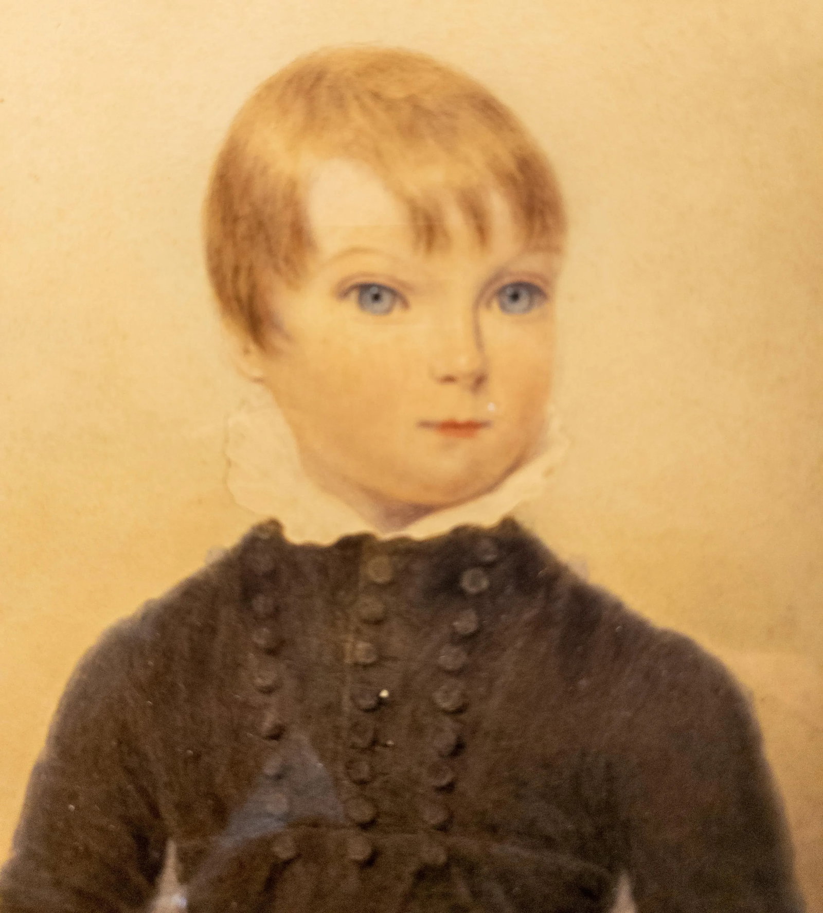 19th Century English Fine Watercolor Portrait of a Young Boy - 8
