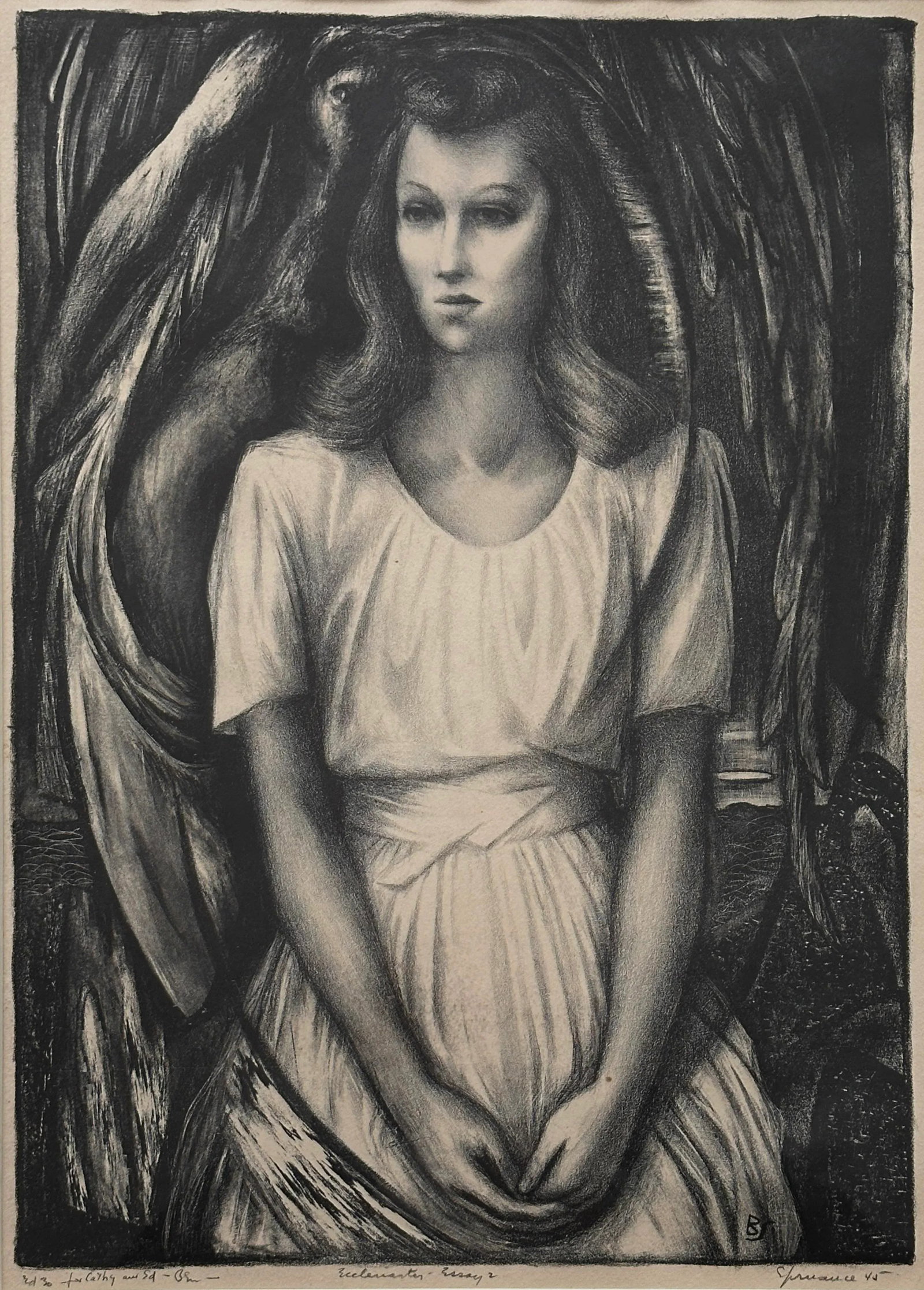 Benton Murdoch Spruance (American, 1904-1967) - 'Ecclesiastes - Expressionist 'Essay 2' Figurative S - 2