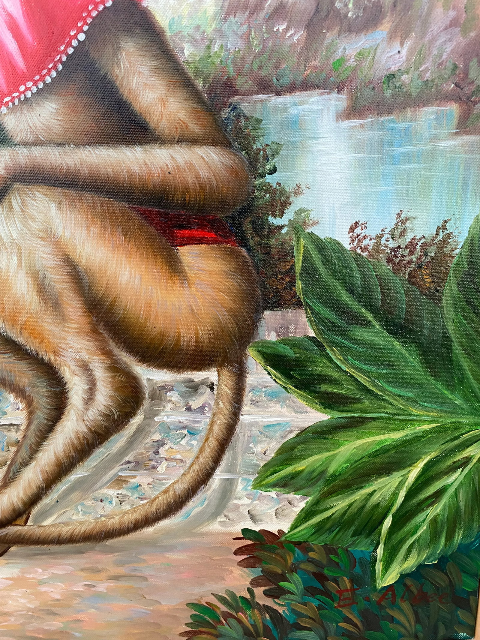 Vintage Dressed Monkey Portrait Painting - 3