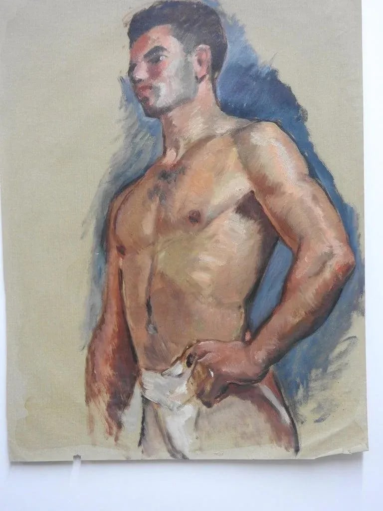 Robert Whitmore Oil Painting Titled Male Portrait - 4