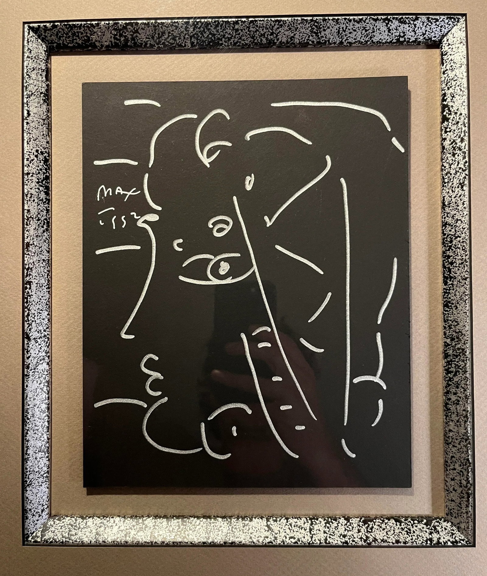 Original 1992 Peter Max "Profile" Original Drawing Hand Signed & Dated - 2