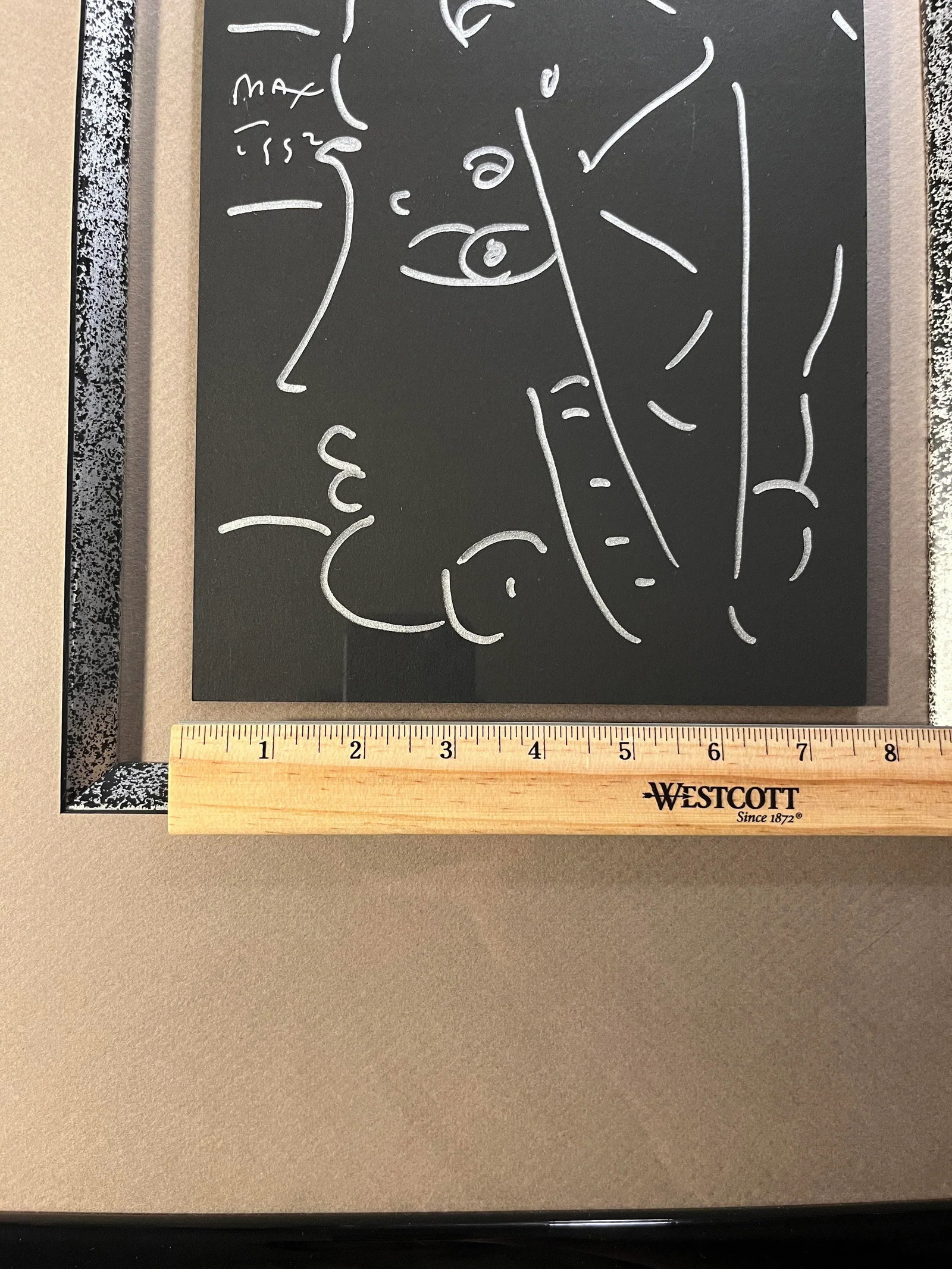 Original 1992 Peter Max "Profile" Original Drawing Hand Signed & Dated - 5