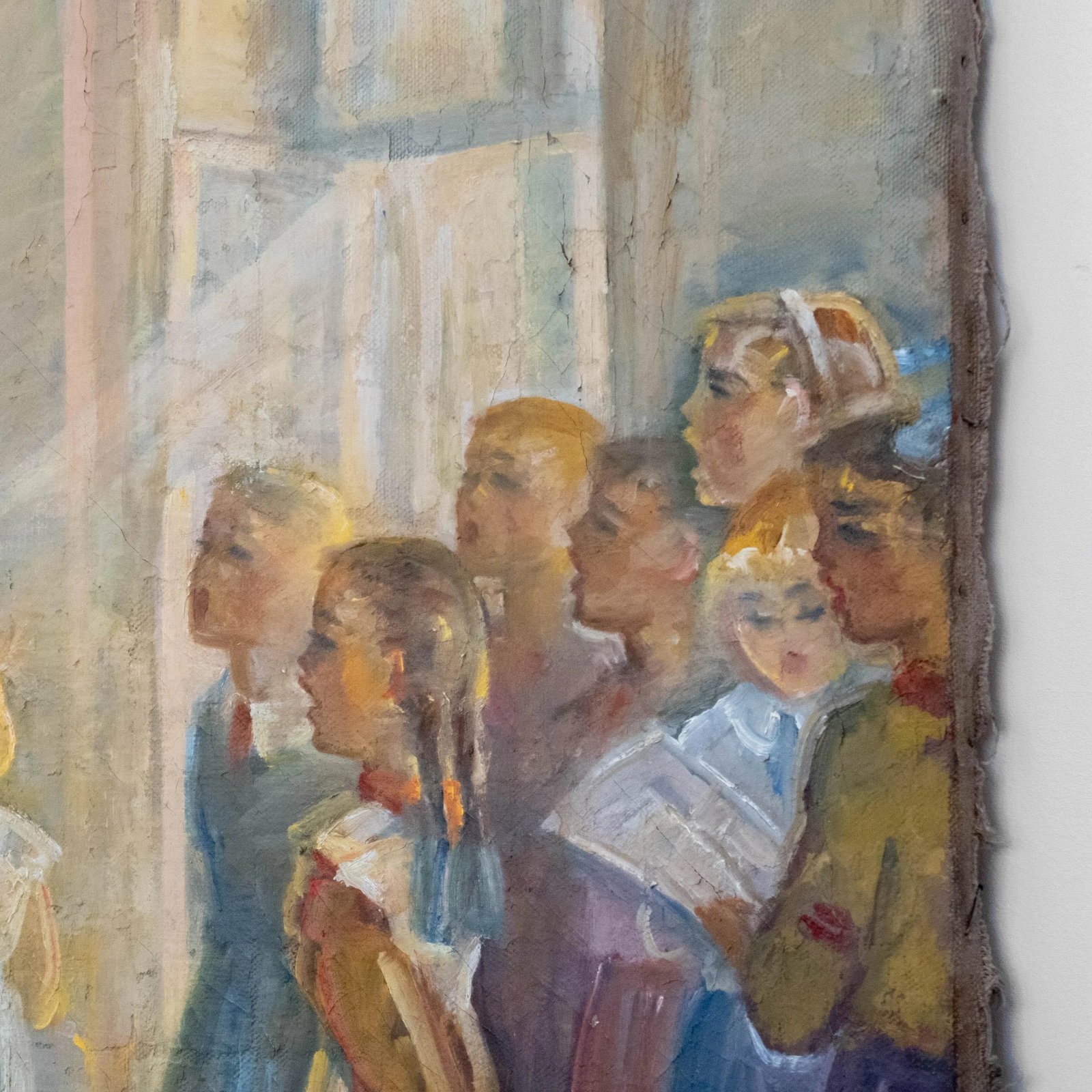 Mid-20th Century Original Untitled Oil on Canvas of a Choir Scene, by Artist Boris Anatolievich Shol - 11