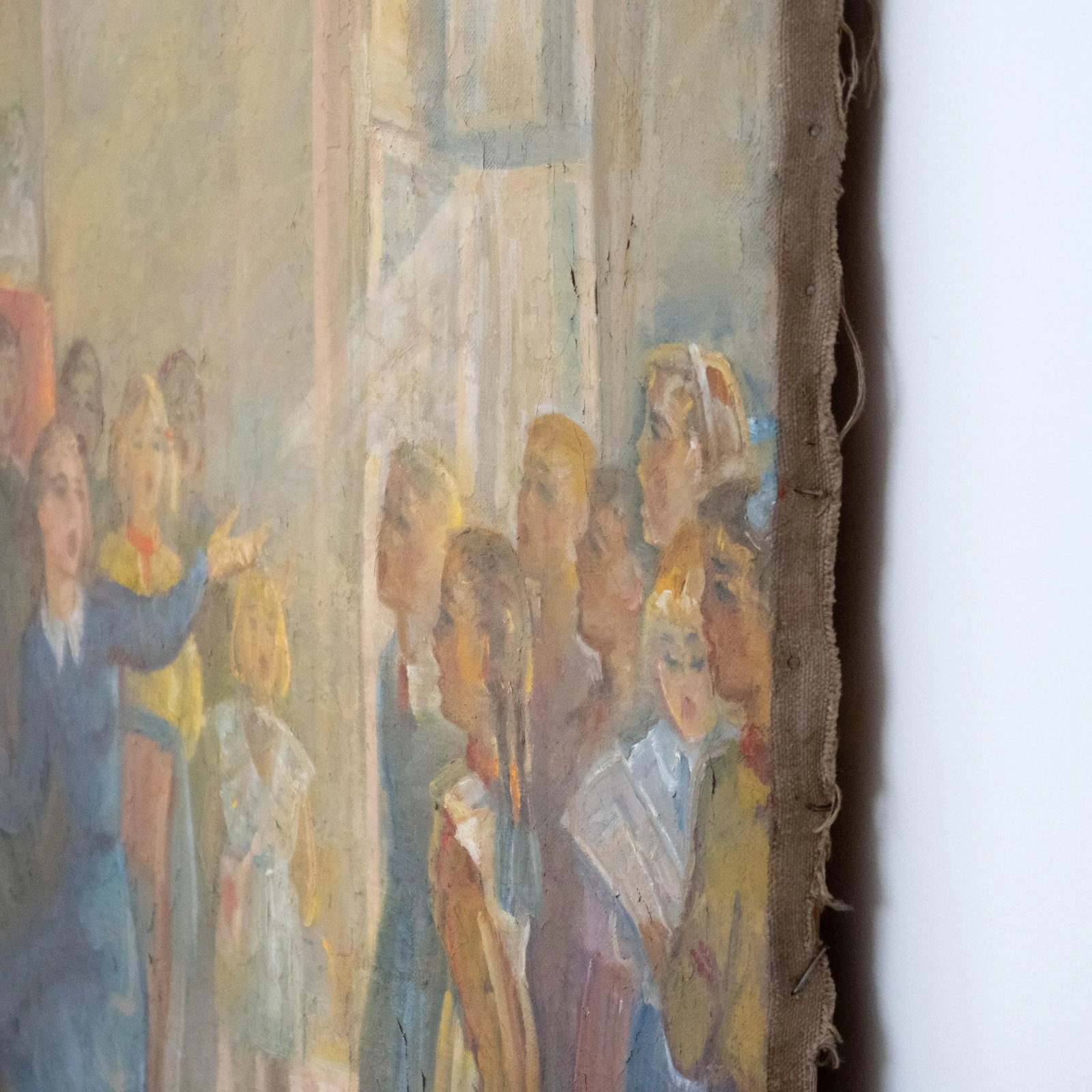 Mid-20th Century Original Untitled Oil on Canvas of a Choir Scene, by Artist Boris Anatolievich Shol - 5