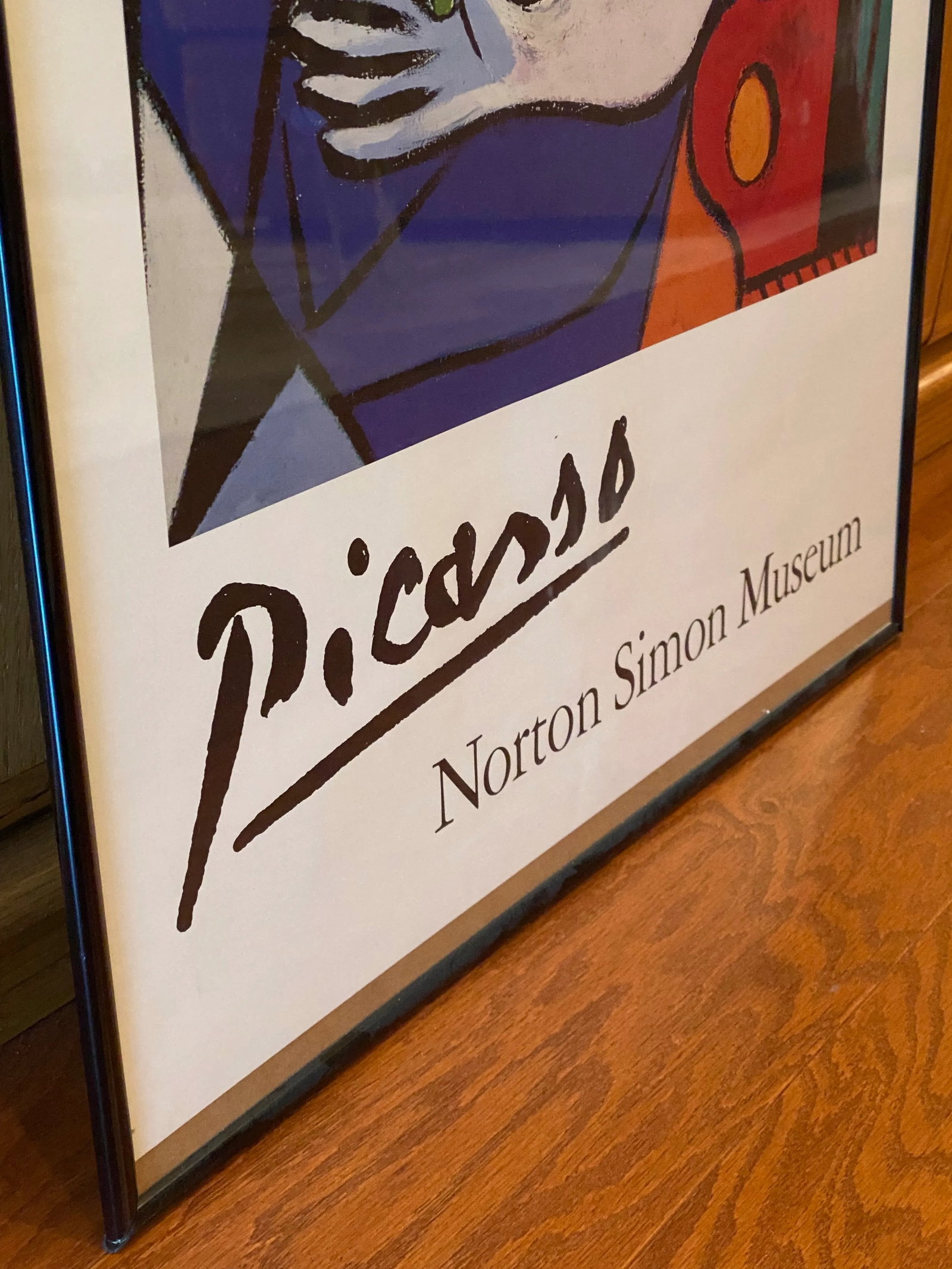 Pablo Picasso Modernist Offset Print Framed Museum Poster " Woman With a Book " Norton Simon Museum - 7