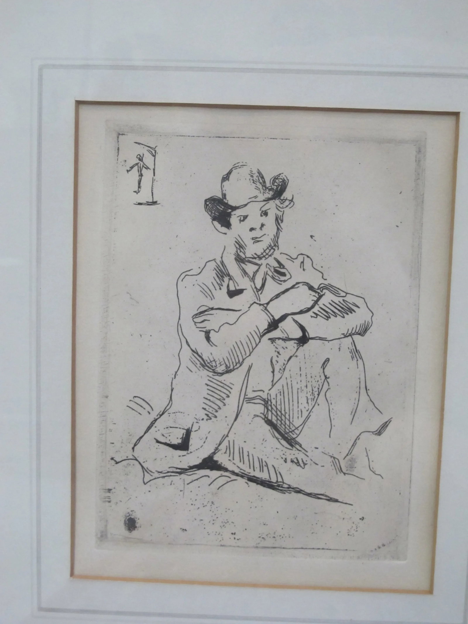 Paul Cezanne French Portrait of Guillaumin With Hanging Man Original Etching - 2