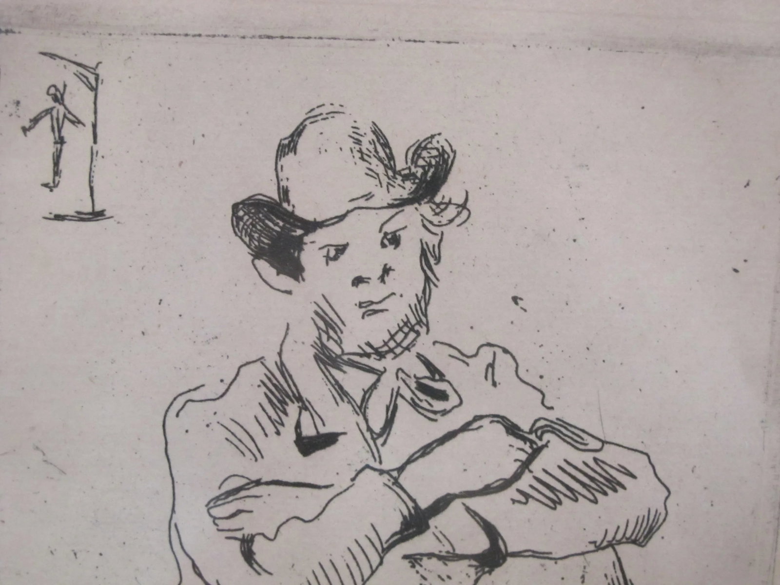 Paul Cezanne French Portrait of Guillaumin With Hanging Man Original Etching - 4