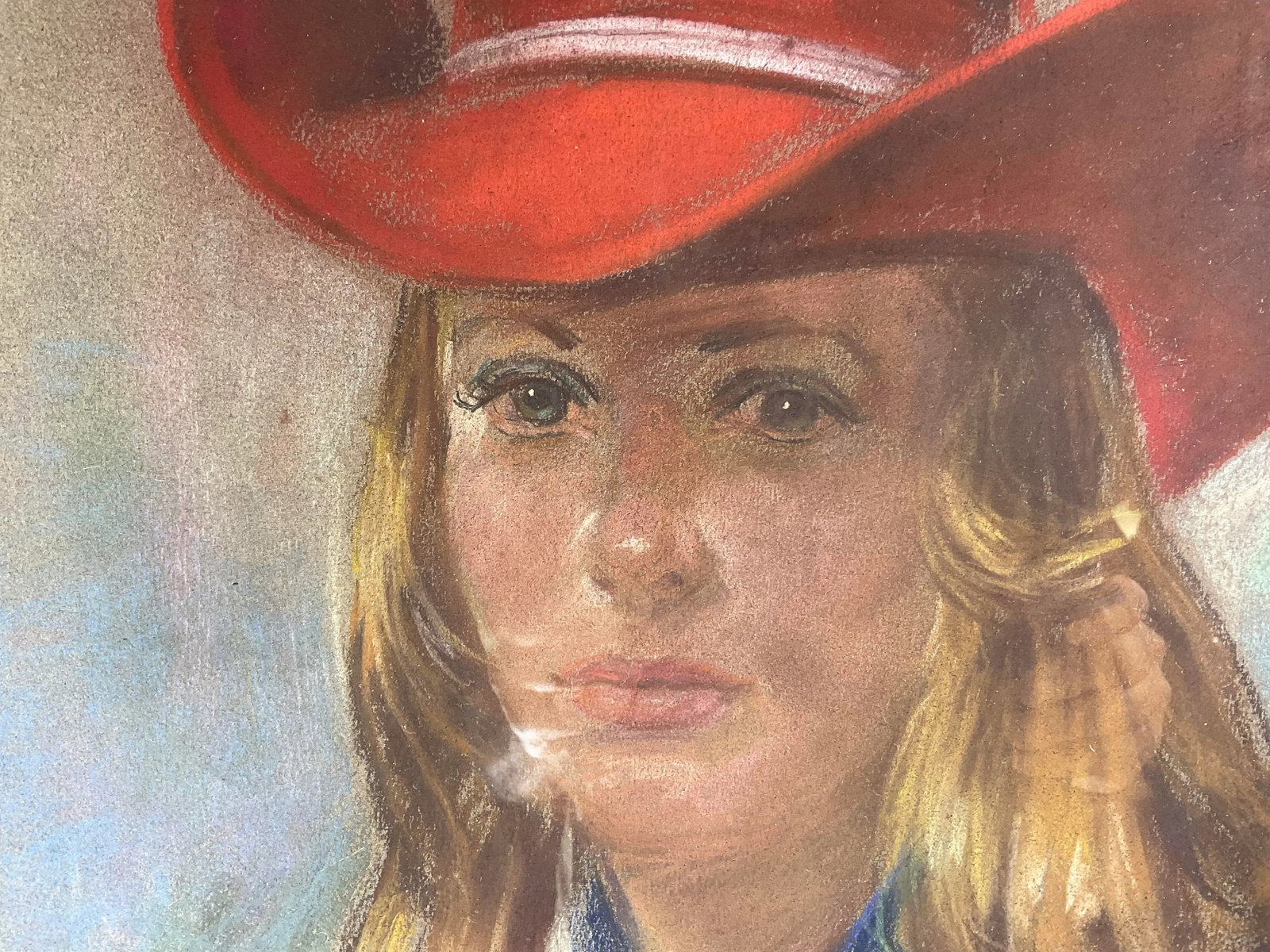 Portrait of a Woman in Red Hat - 10