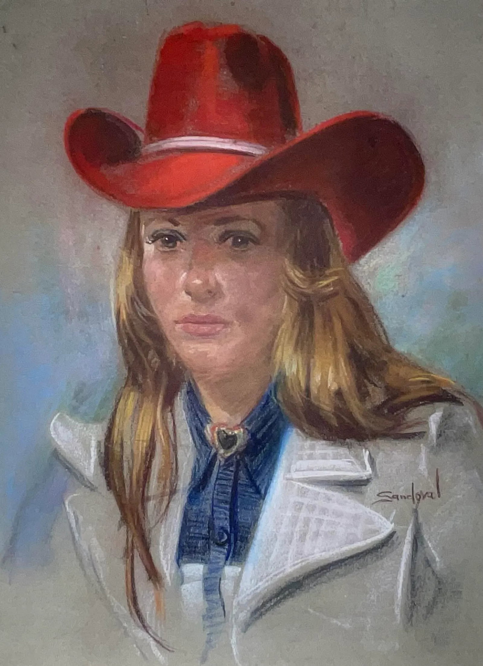 Portrait of a Woman in Red Hat - 3