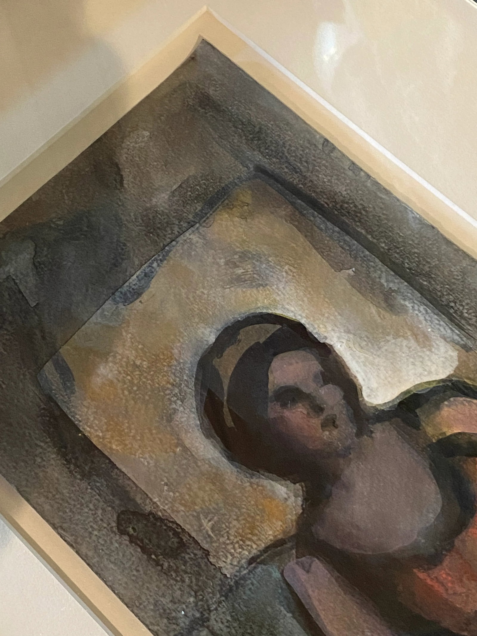 Demure Watercolor of Woman in Thoughtful Pose - 8