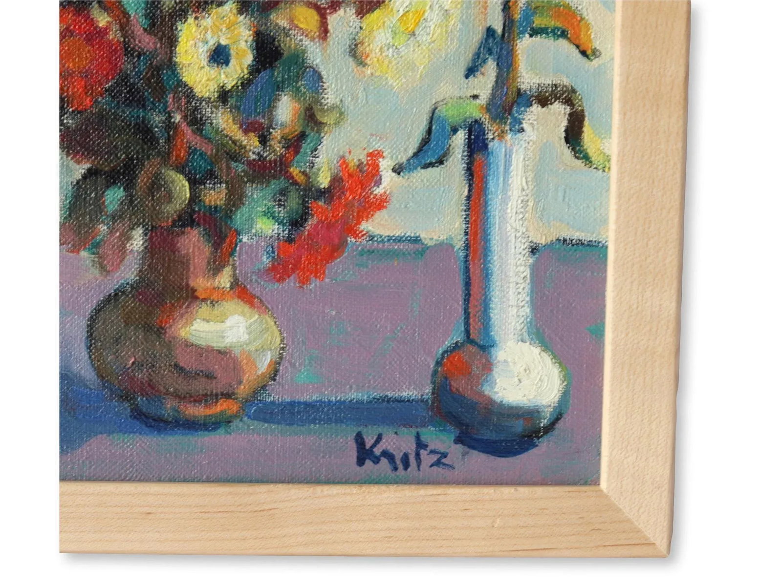 Midcentury Small French Floral Still Life Painting - 3