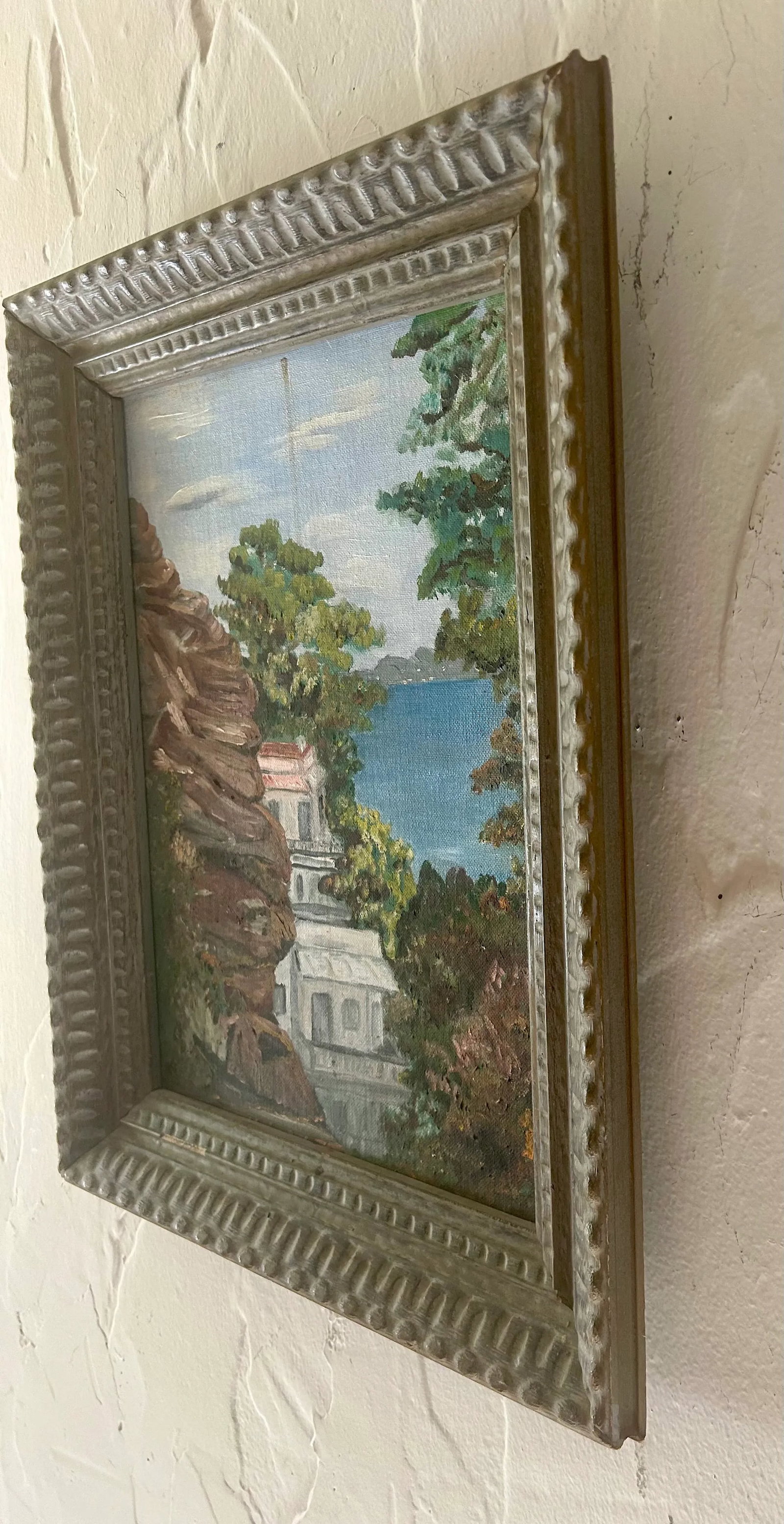 1975 California Chic Original Cityscape, "Telegraph Hill", Oil on Board, Framed - 5