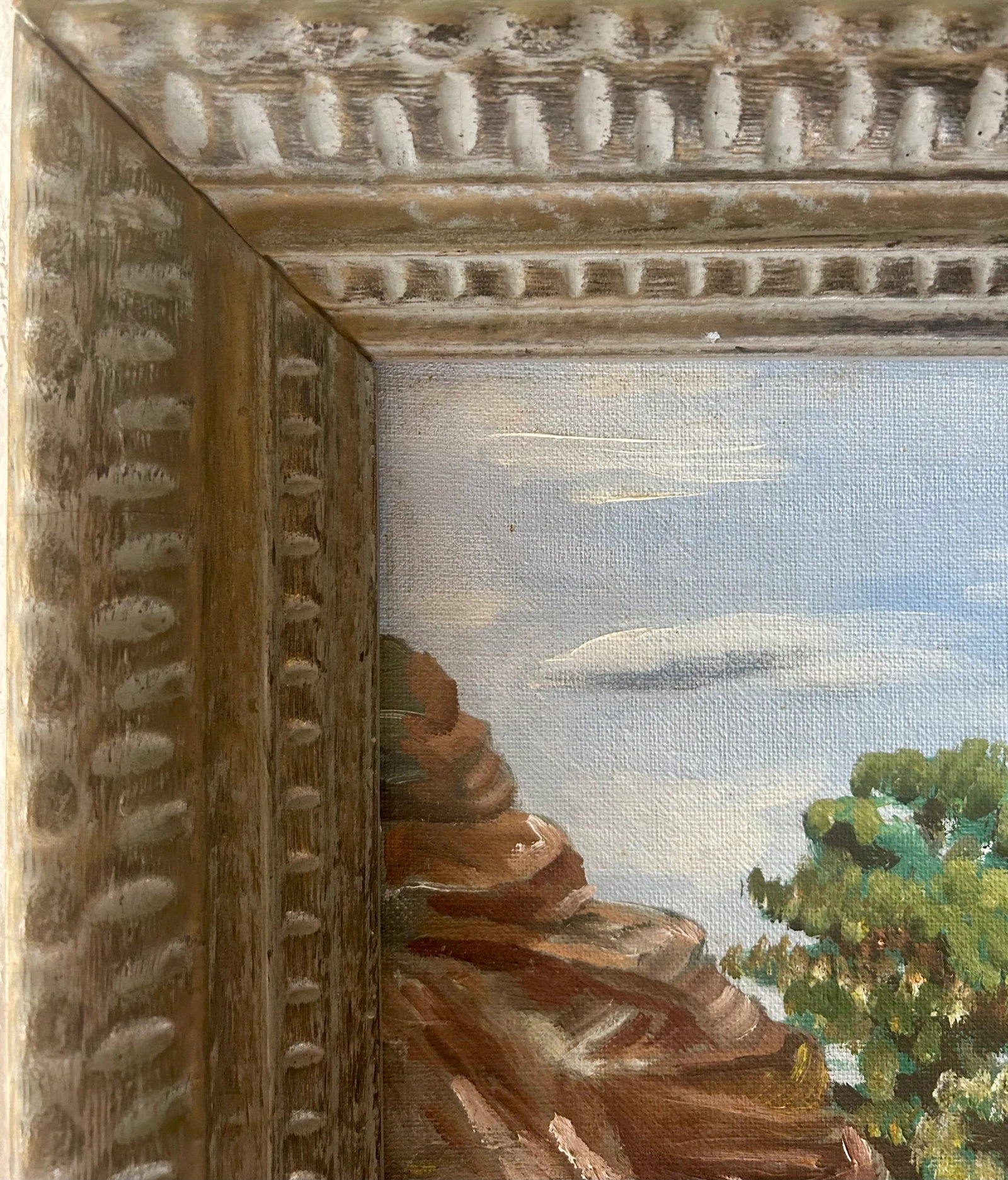 1975 California Chic Original Cityscape, "Telegraph Hill", Oil on Board, Framed - 8