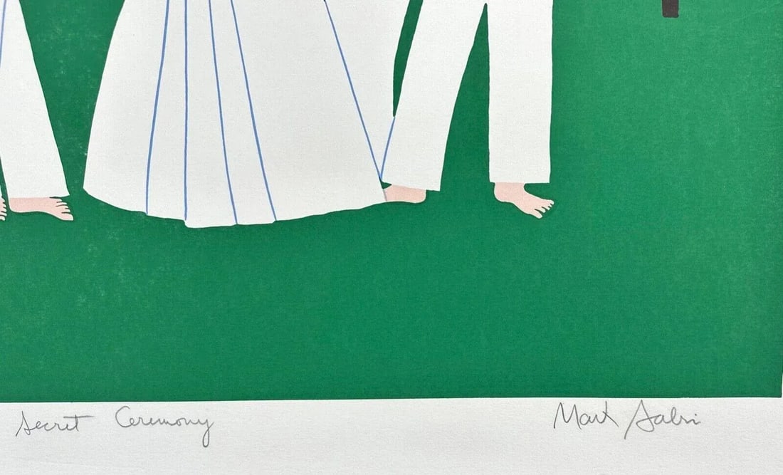 1980s Mark Sabin Secret Ceremony Wedding Ceremony Hand Signed Numbered Screenprint - 2