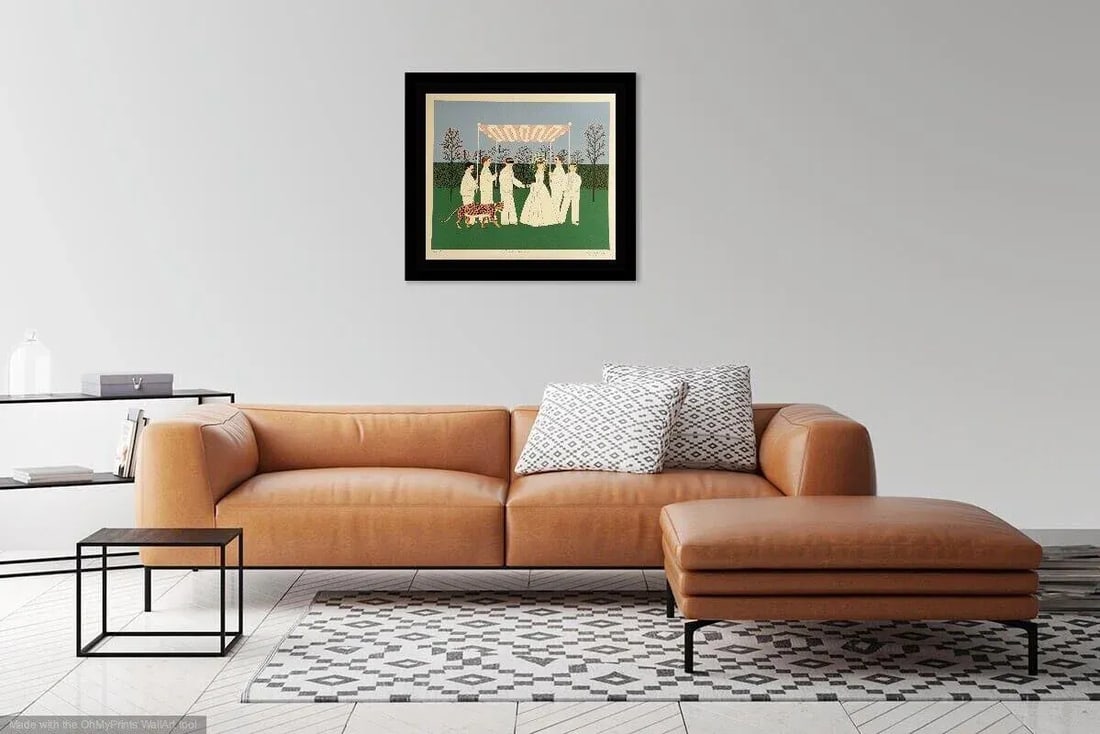 1980s Mark Sabin Secret Ceremony Wedding Ceremony Hand Signed Numbered Screenprint - 3