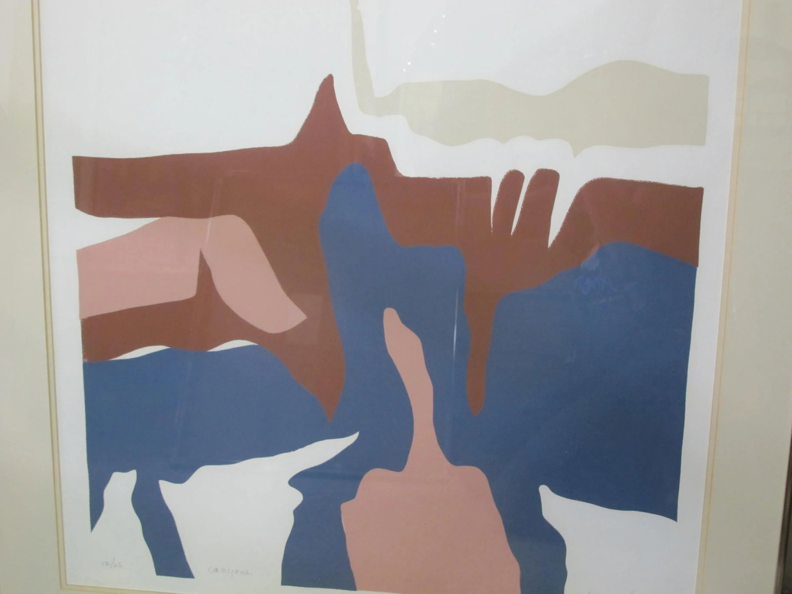 Abstract Mid Century Modern Signed Limited Edition Landscape Canyons Print - 2