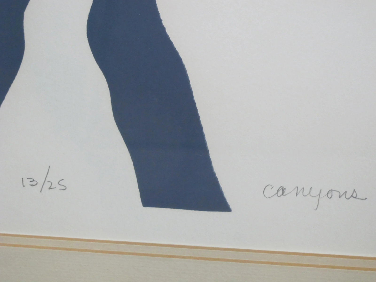 Abstract Mid Century Modern Signed Limited Edition Landscape Canyons Print - 3
