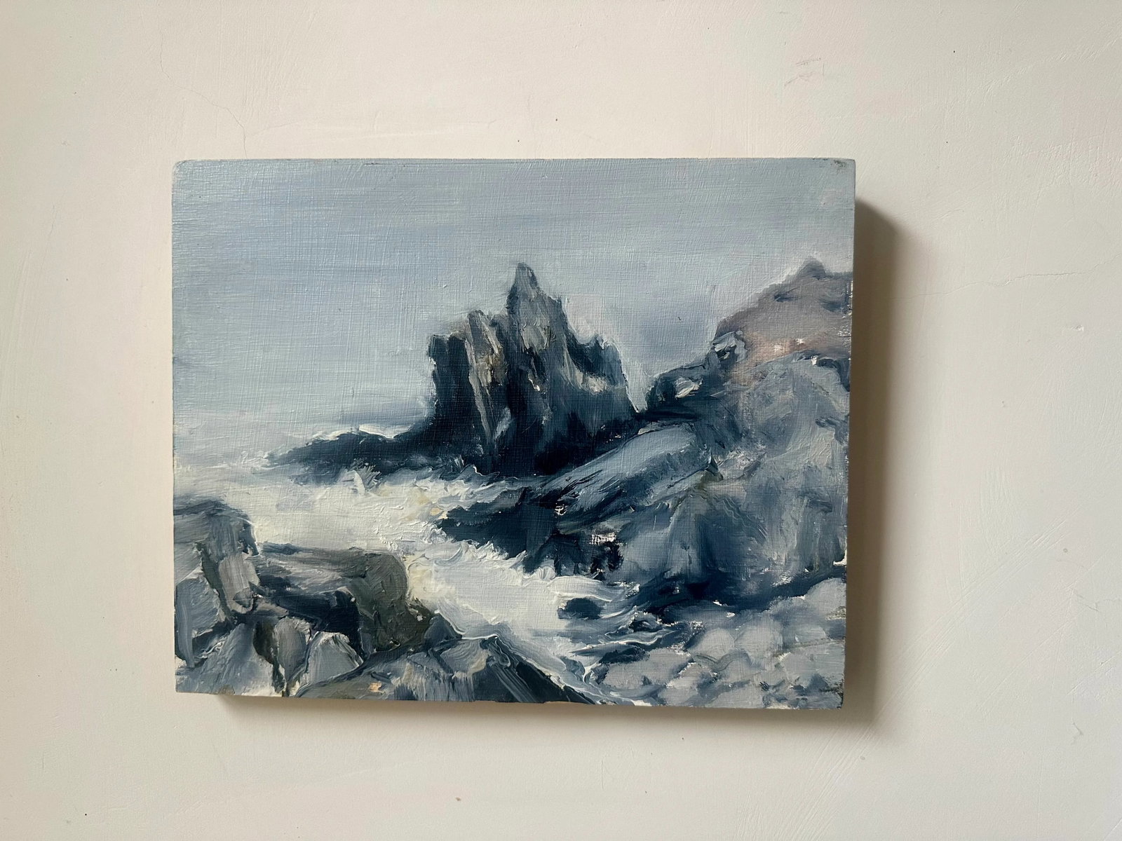 Coastline Seascape Painting Signed 2013 American Art - 2