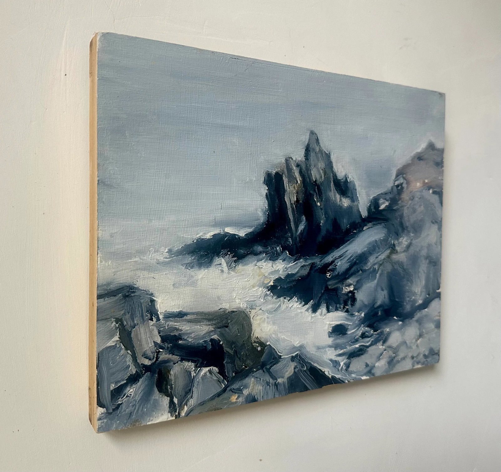 Coastline Seascape Painting Signed 2013 American Art - 3
