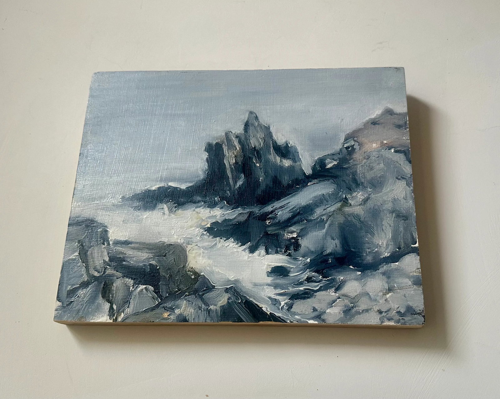 Coastline Seascape Painting Signed 2013 American Art - 5
