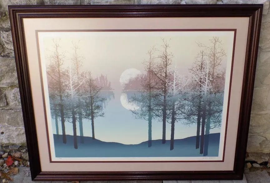 James Hagen 'Silver Oaks' Signed #'D Serigraph Framed Print - 12