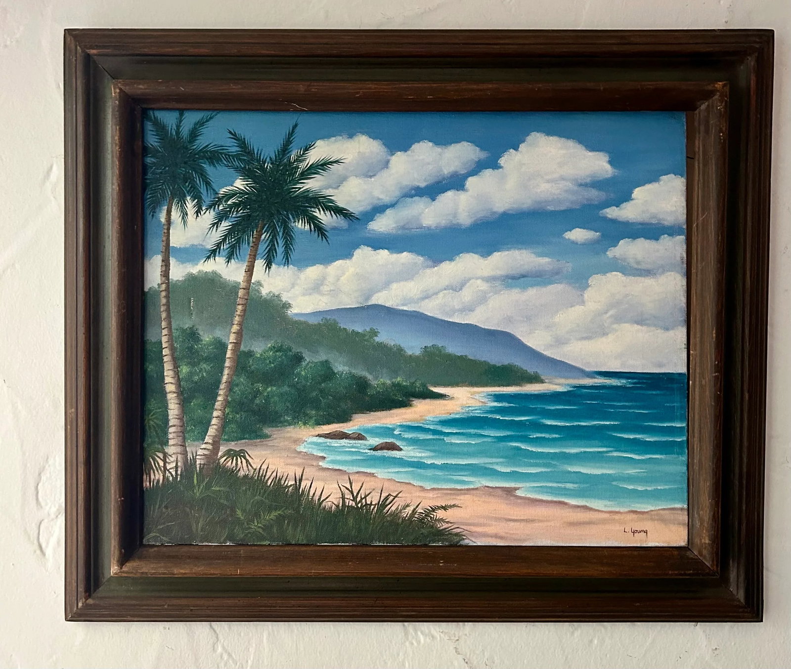 1981 Original Oil on Canvas La Isla Bonita, SIgned by Artist - 10
