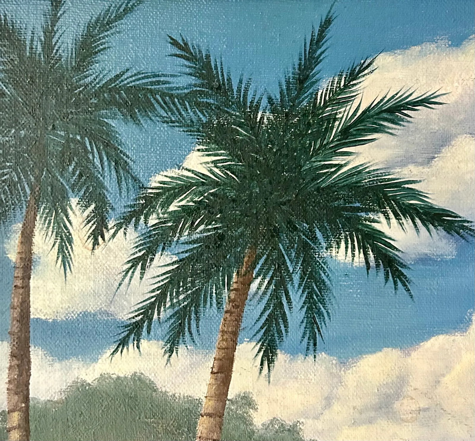 1981 Original Oil on Canvas La Isla Bonita, SIgned by Artist - 5