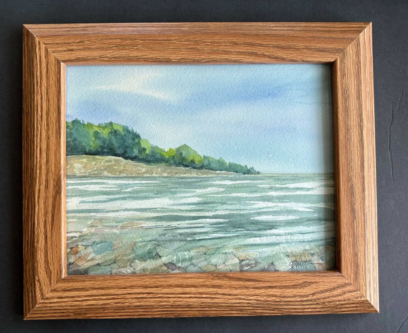 Framed Signed Original Watercolor Painting "Rock Hound Heaven" - 2