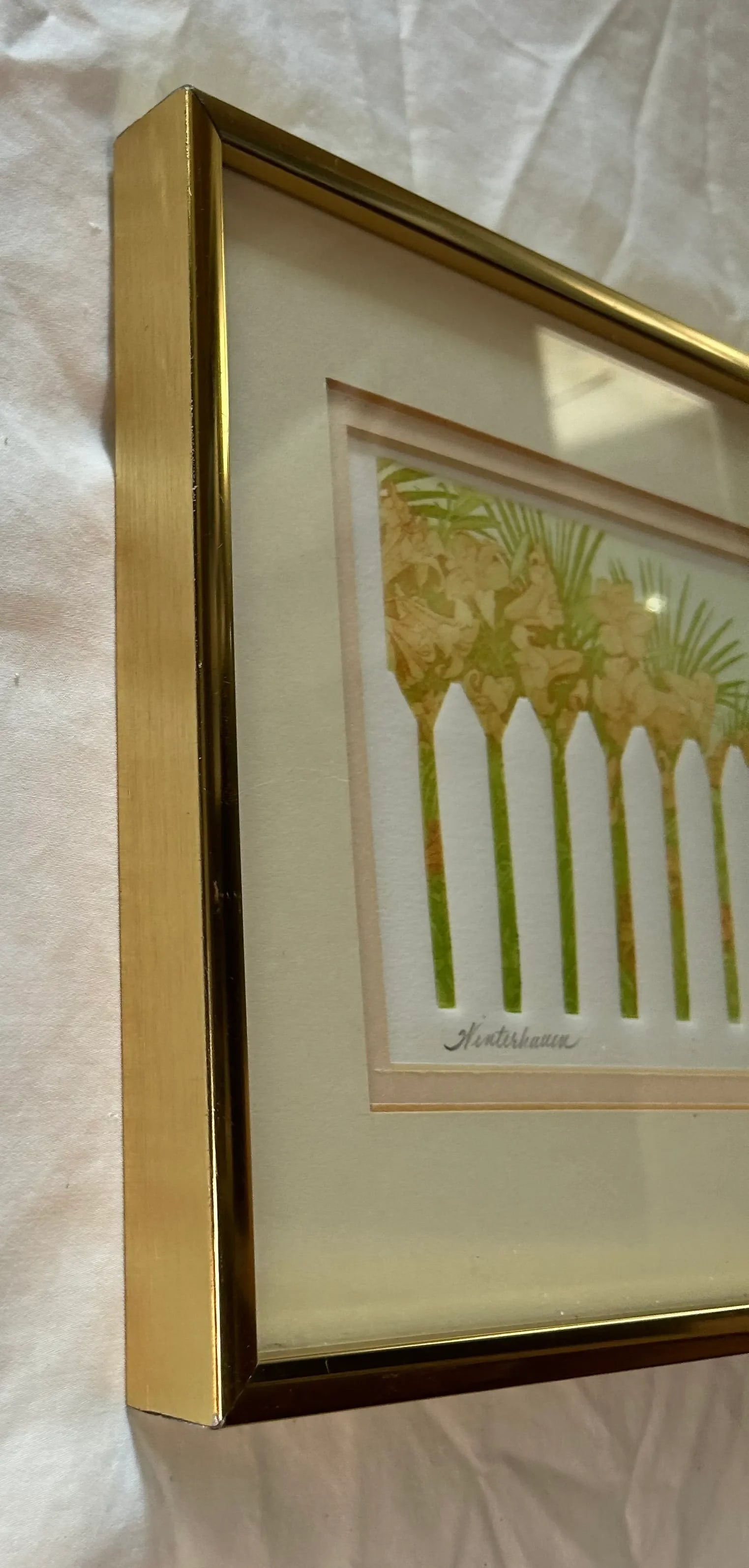 1980's Etching "Winterhaven" With Flowers and Ferns, Signed by Artist and Numbered - 3