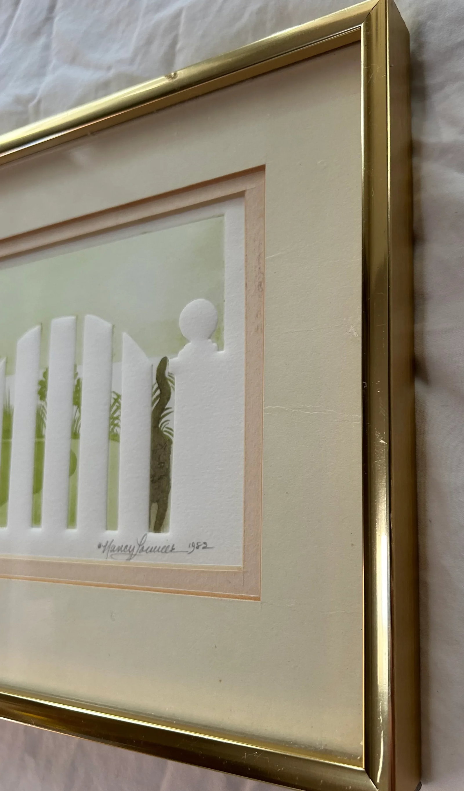 1980's Etching "Winterhaven" With Flowers and Ferns, Signed by Artist and Numbered - 4