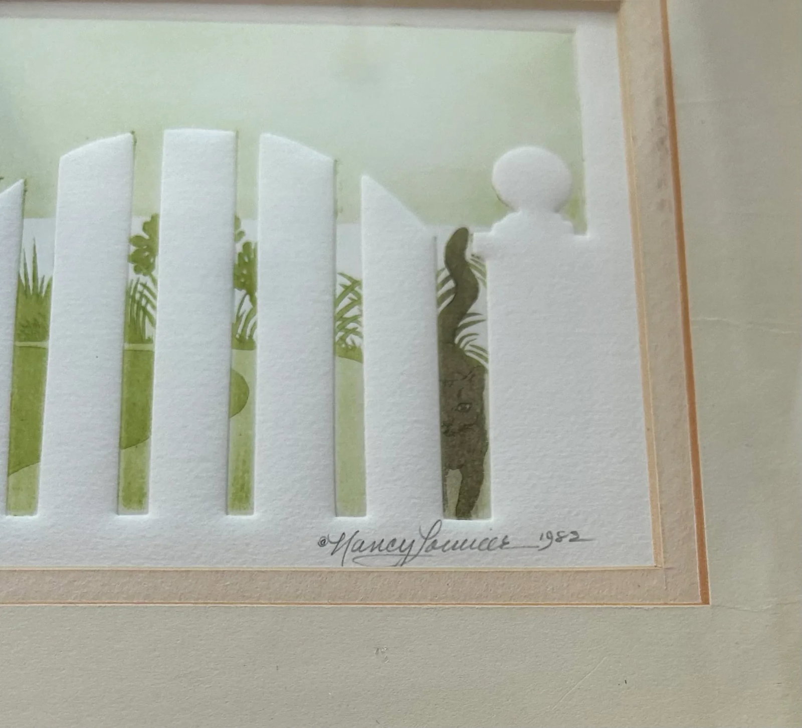 1980's Etching "Winterhaven" With Flowers and Ferns, Signed by Artist and Numbered - 6
