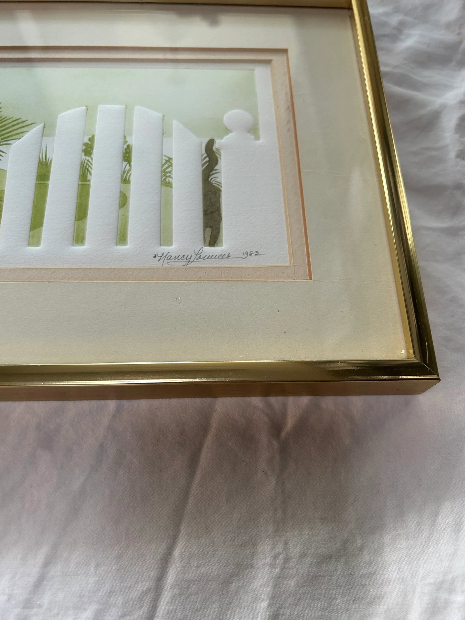 1980's Etching "Winterhaven" With Flowers and Ferns, Signed by Artist and Numbered - 7