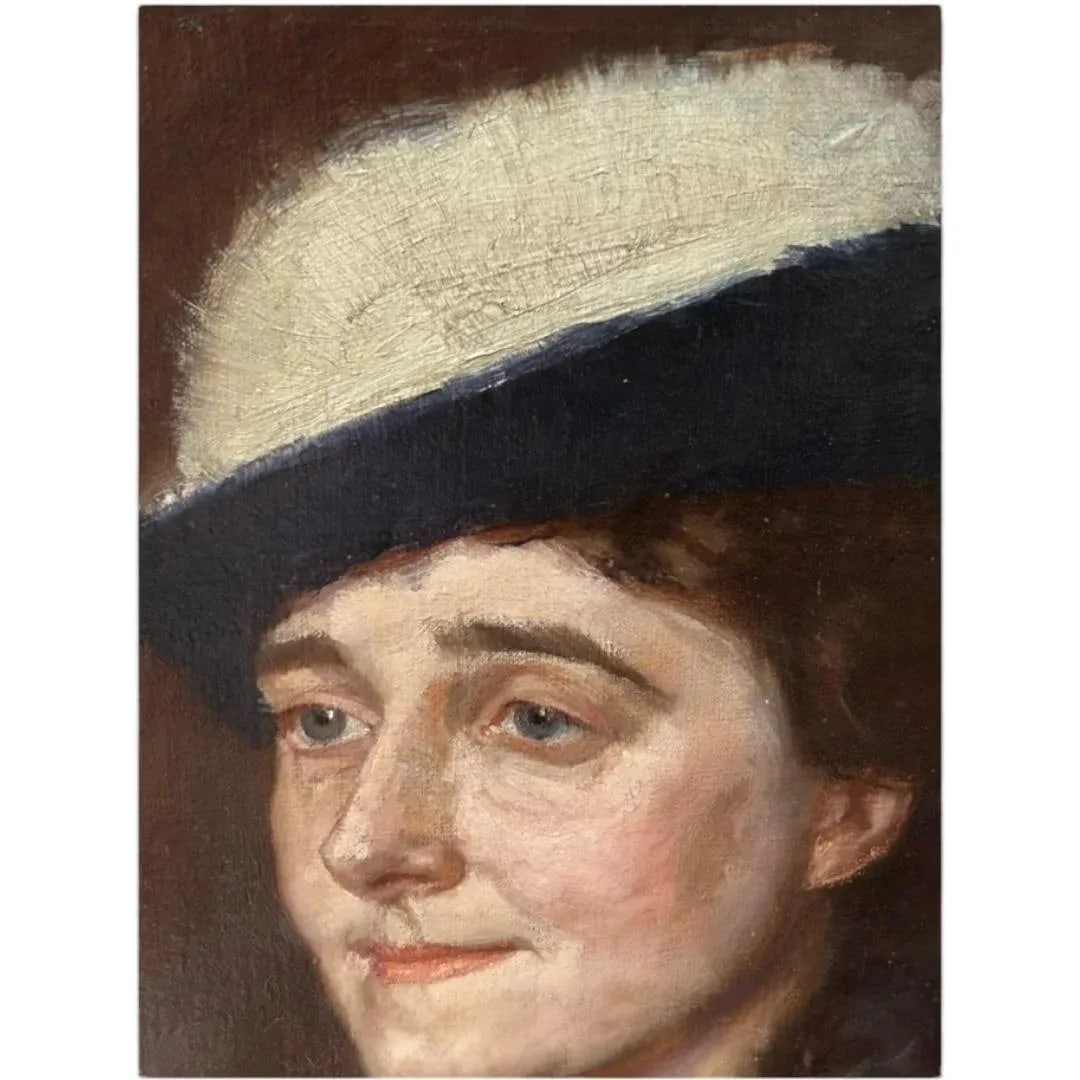 Vintage Duncan McGregor Whyte Portrait of a Lady Oil on Canvas Painting - 4