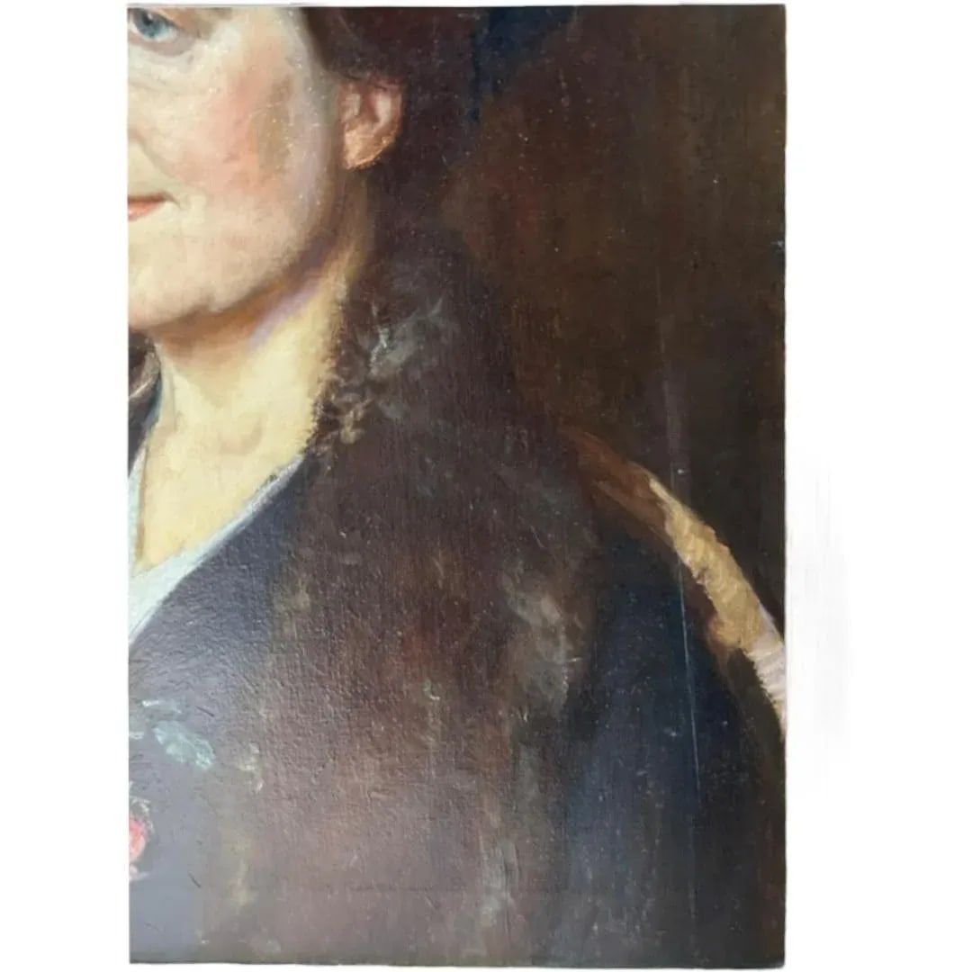 Vintage Duncan McGregor Whyte Portrait of a Lady Oil on Canvas Painting - 6
