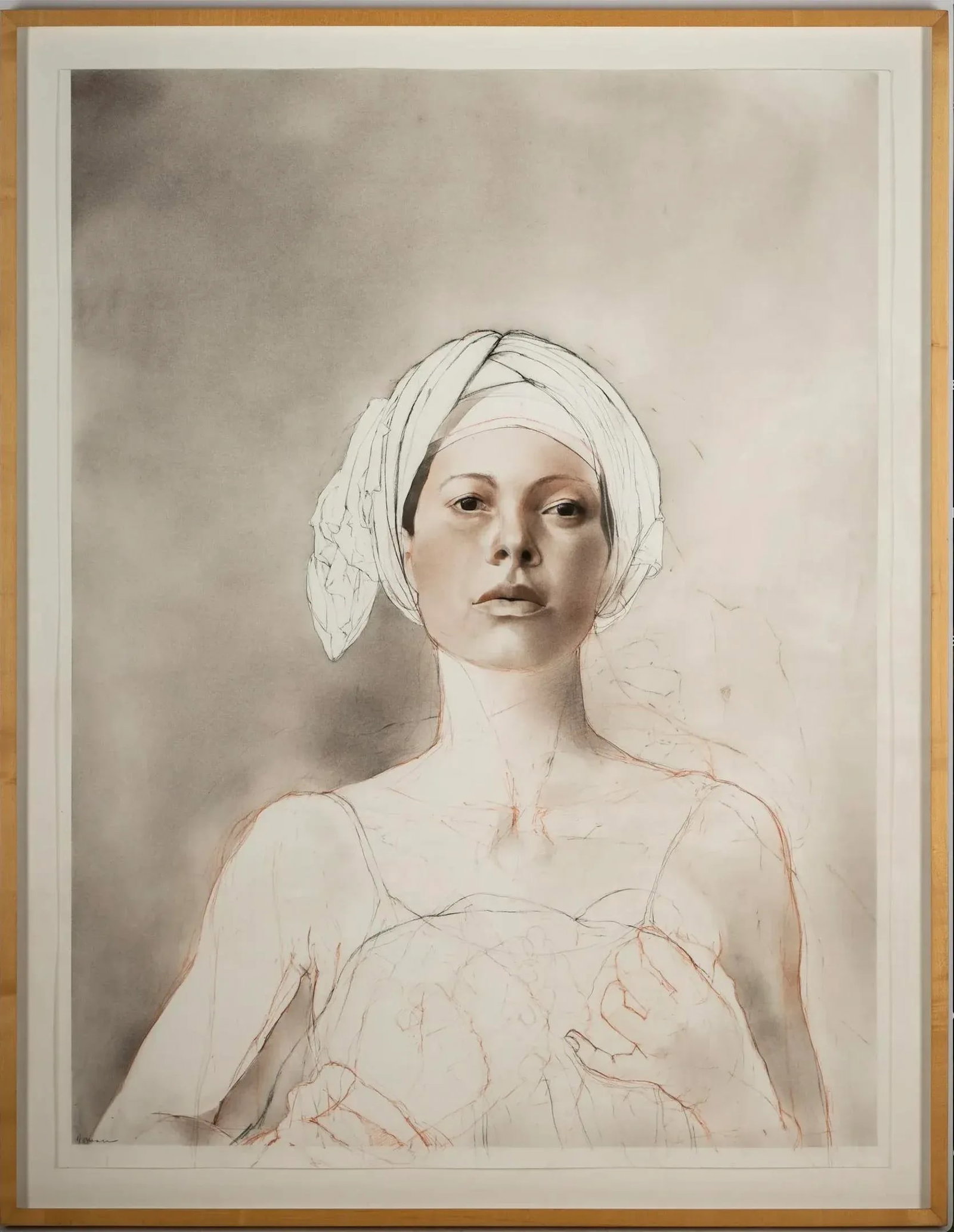 Contemporary Figurative Artist Stephen Namara 'Anna' Original Work on Paper - 2