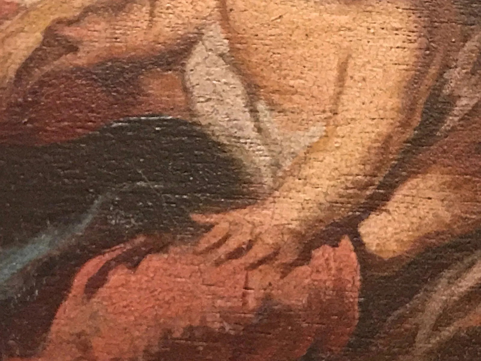 Antique Painting "Madonna With a Napkin" After Bartolome Esteban Murillo 1666 - 6