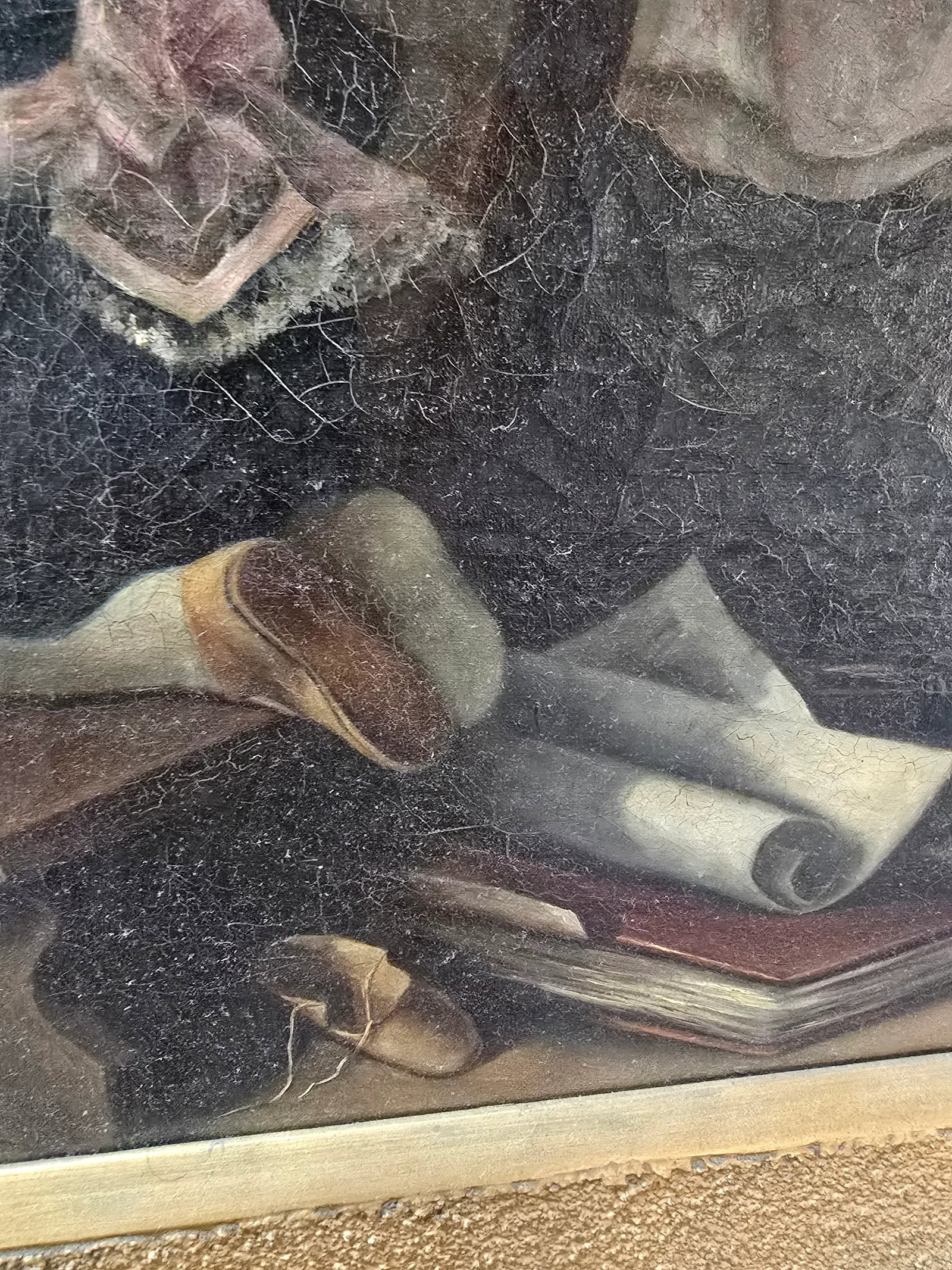 Late 19th Century Antique Large Signed Painting Young Musicians - 9