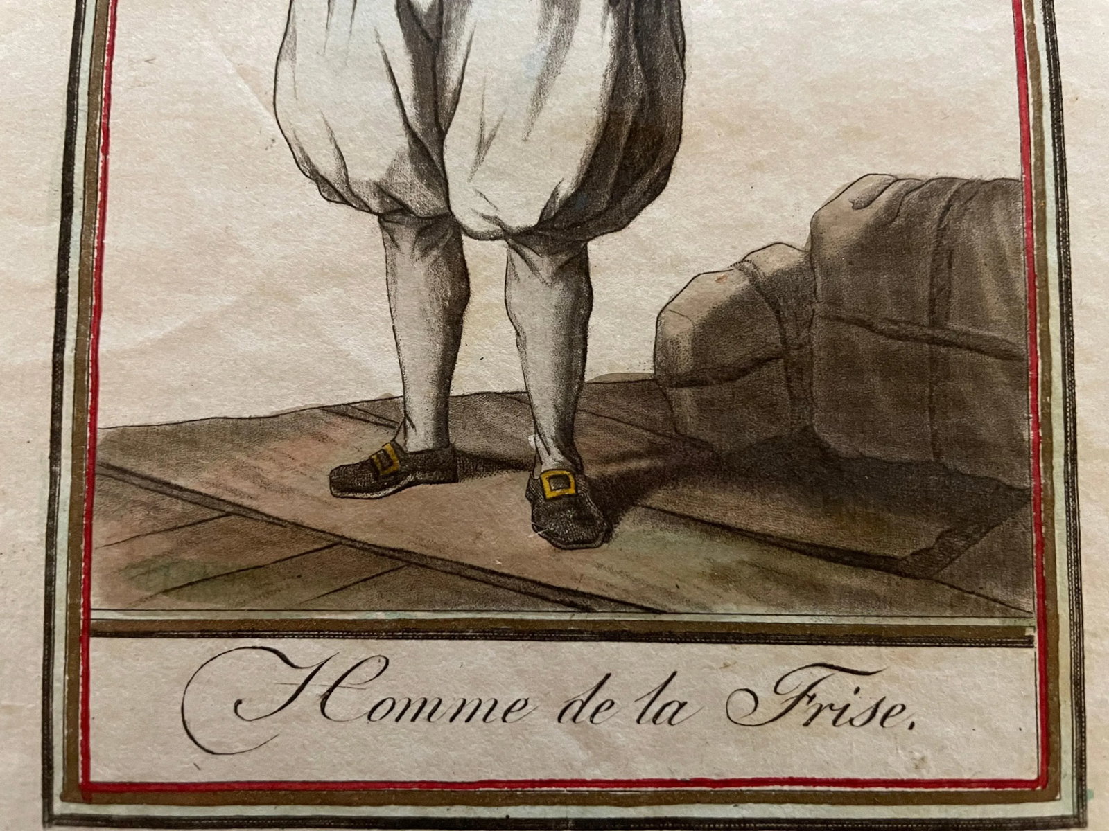 Pair of 18th French Hand Colored Engravings of a Frisian Man, Woman and Child - 4
