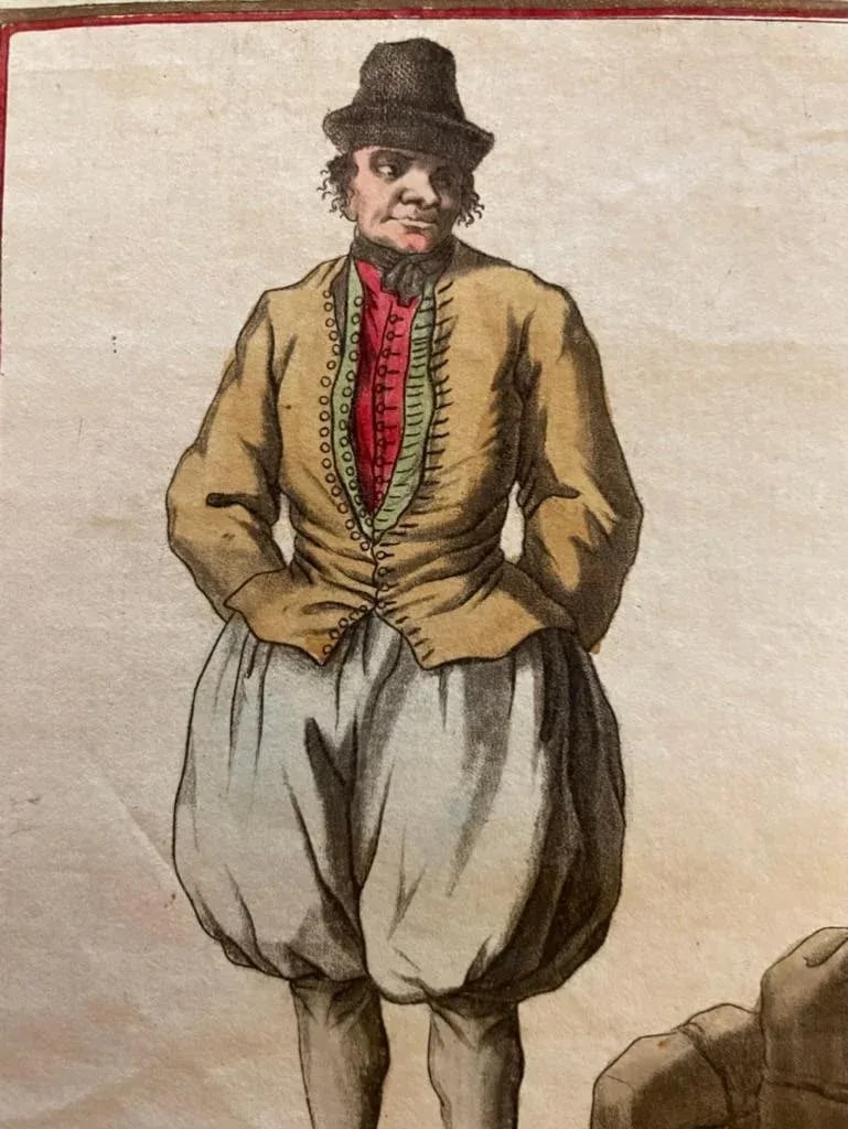 Pair of 18th French Hand Colored Engravings of a Frisian Man, Woman and Child - 8