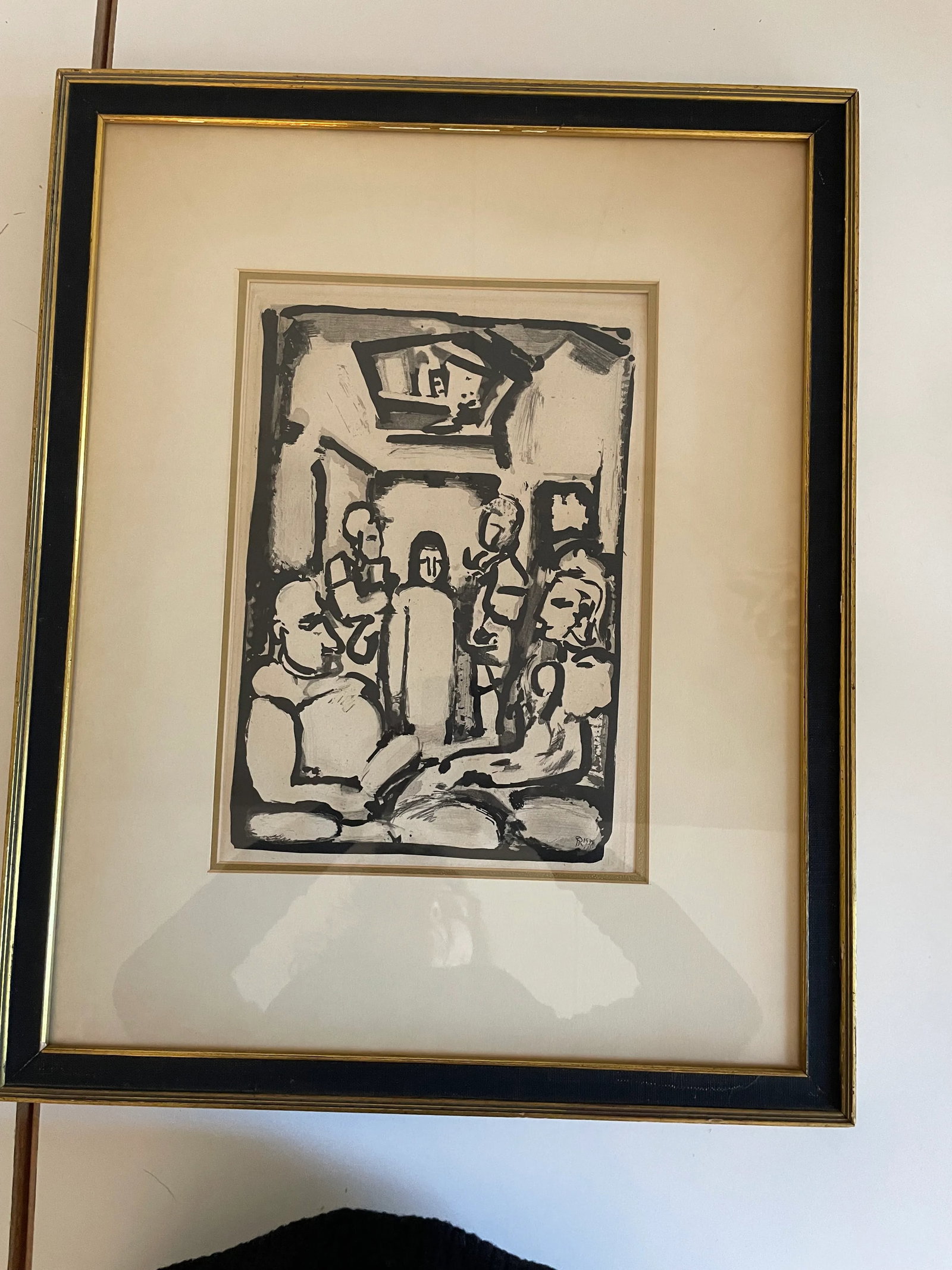 Georges Rouault Print- Passion W.345 Christ Et Les Exegetes, 1936, Framed - 3