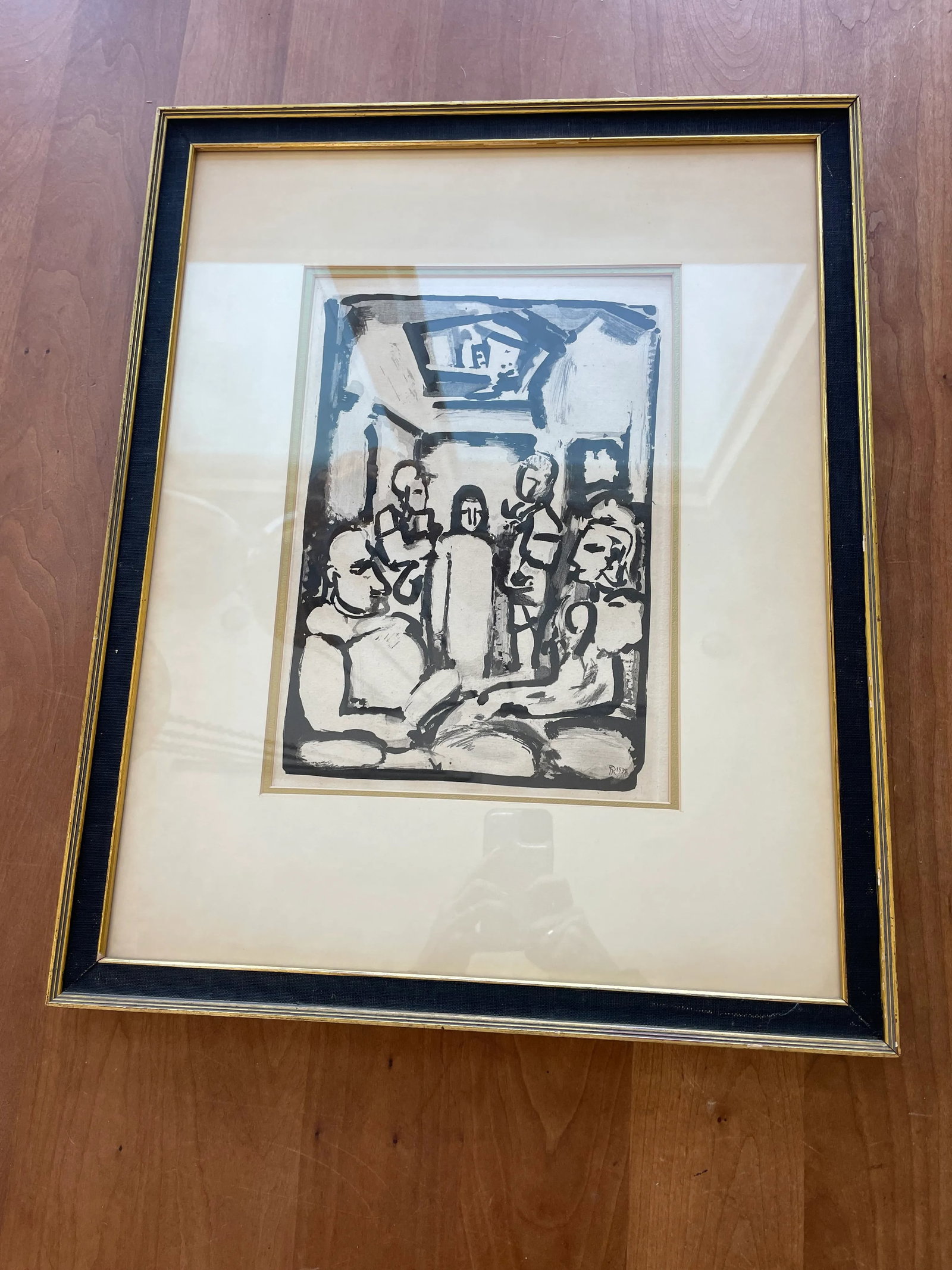Georges Rouault Print- Passion W.345 Christ Et Les Exegetes, 1936, Framed - 4