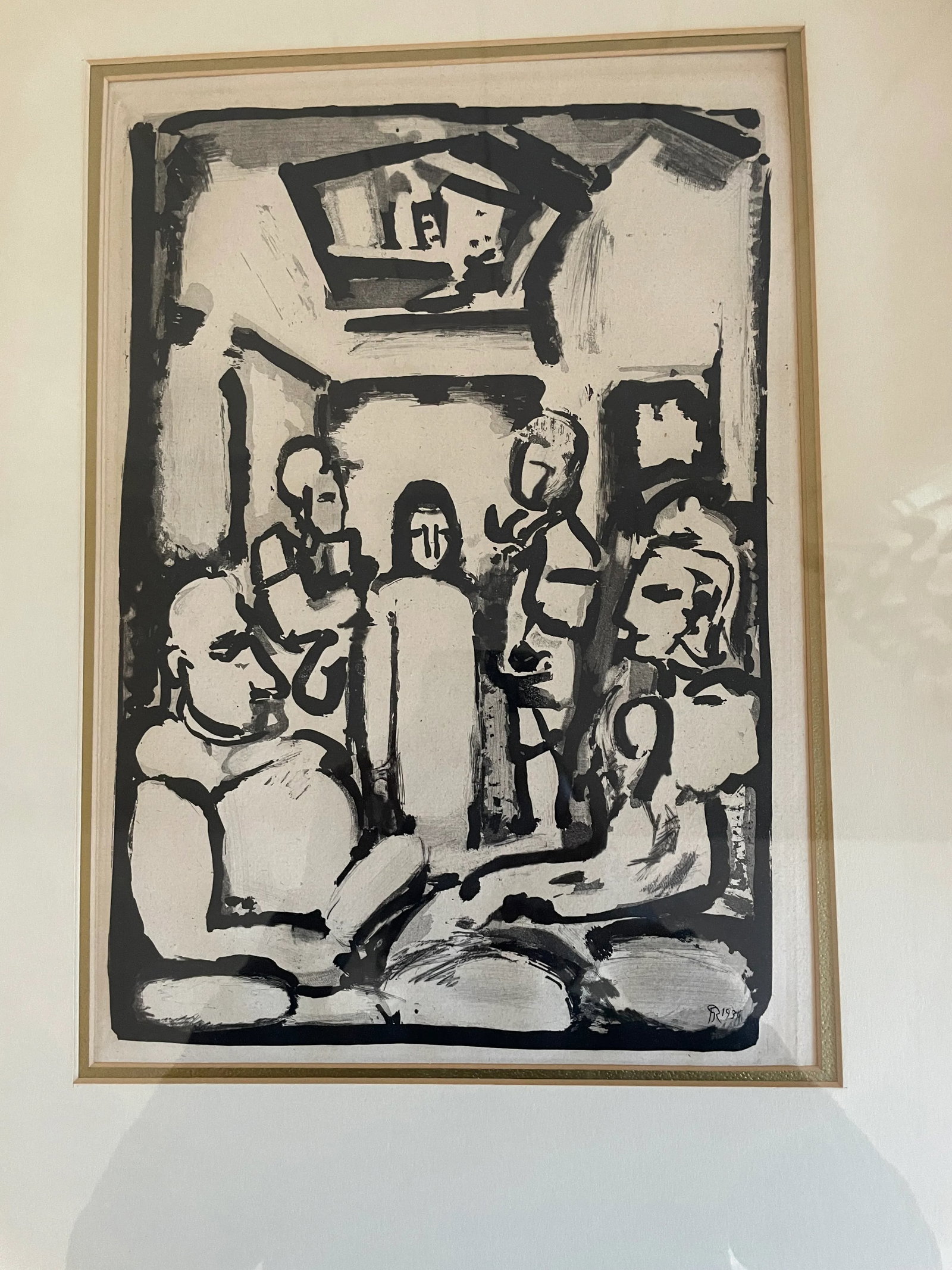 Georges Rouault Print- Passion W.345 Christ Et Les Exegetes, 1936, Framed - 5