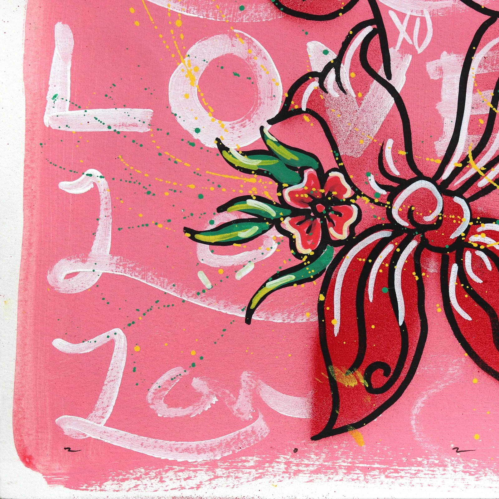 Lover 5 - Pink Figurative Cowgirl Vintage Inspired Art on Paper Original Artwork by Jesse Black - 4