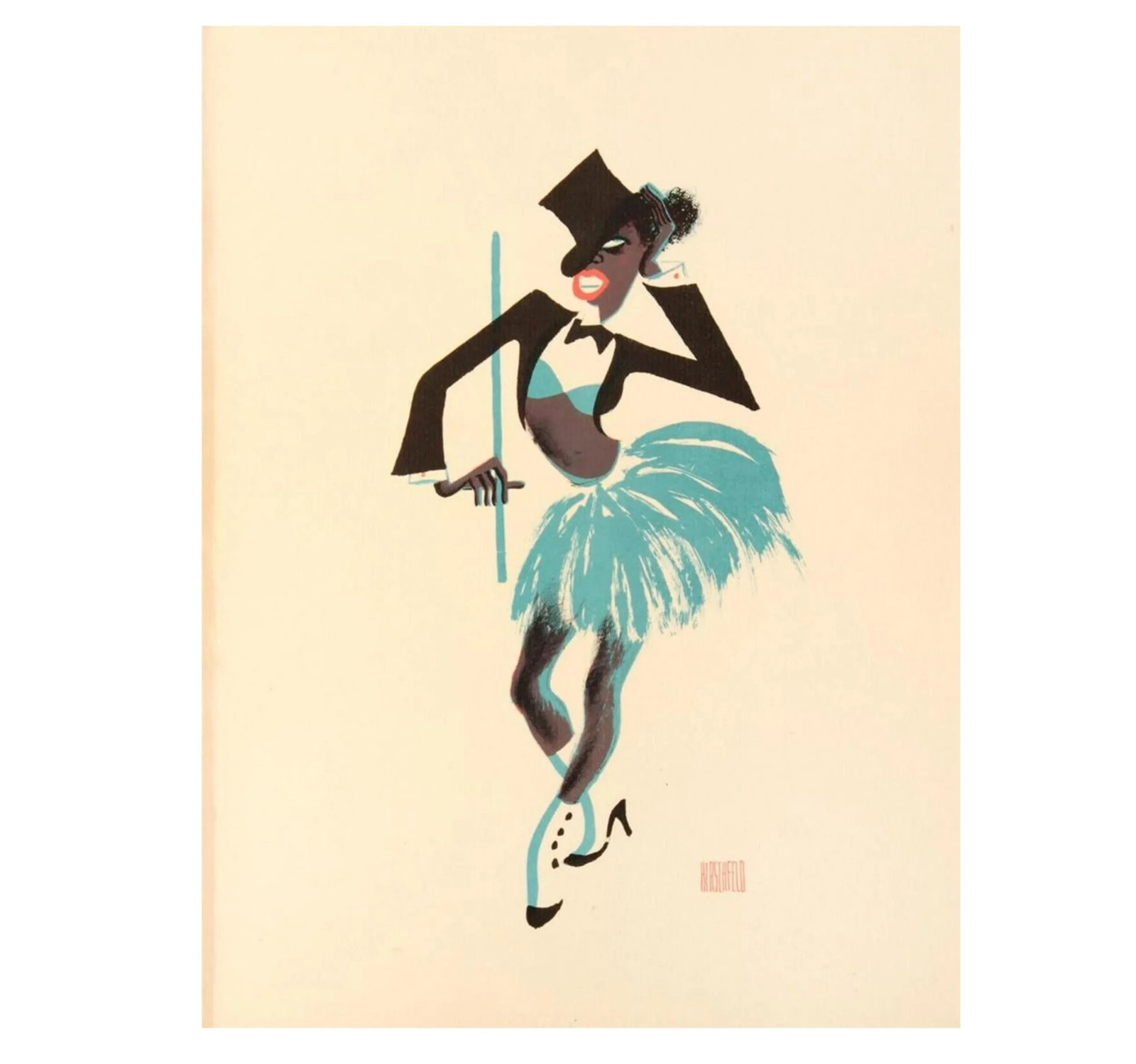 Al Hirschfeld Harlem Apollo Chorine Limited Edition Lithograph - 5