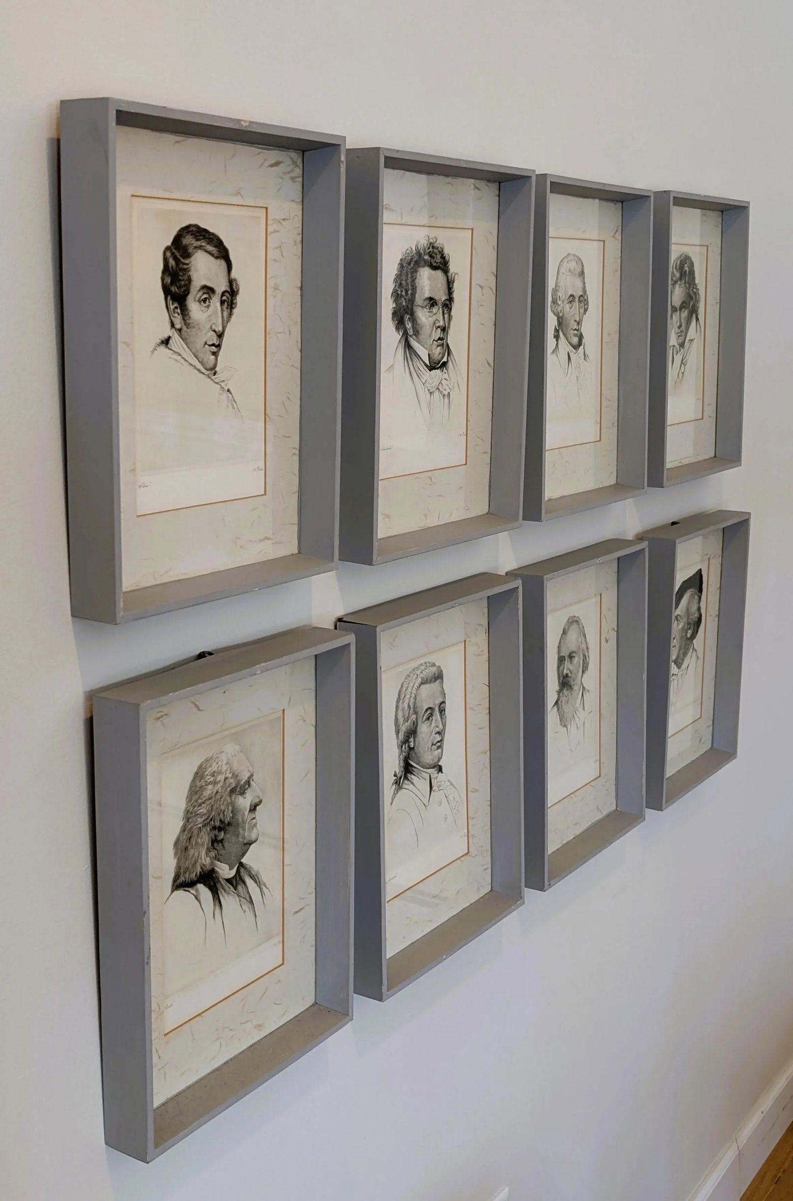 1930s Set of Eight (8) Signed Etchings of Famous Composers by Wilhelm Pech - 10