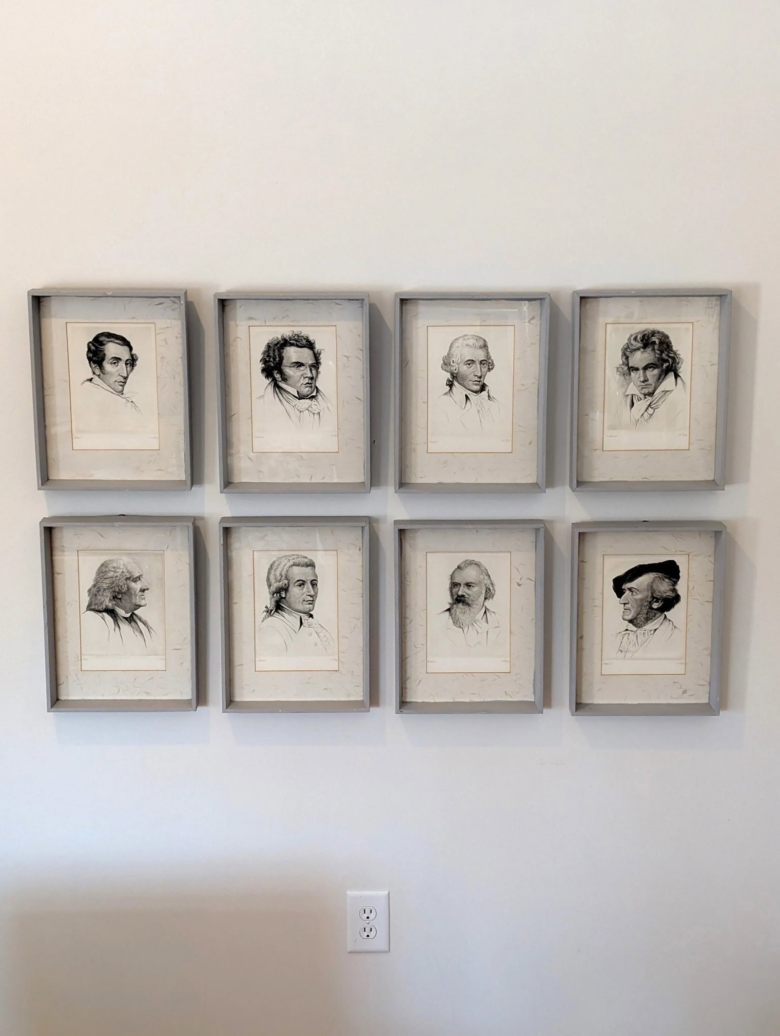 1930s Set of Eight (8) Signed Etchings of Famous Composers by Wilhelm Pech - 12