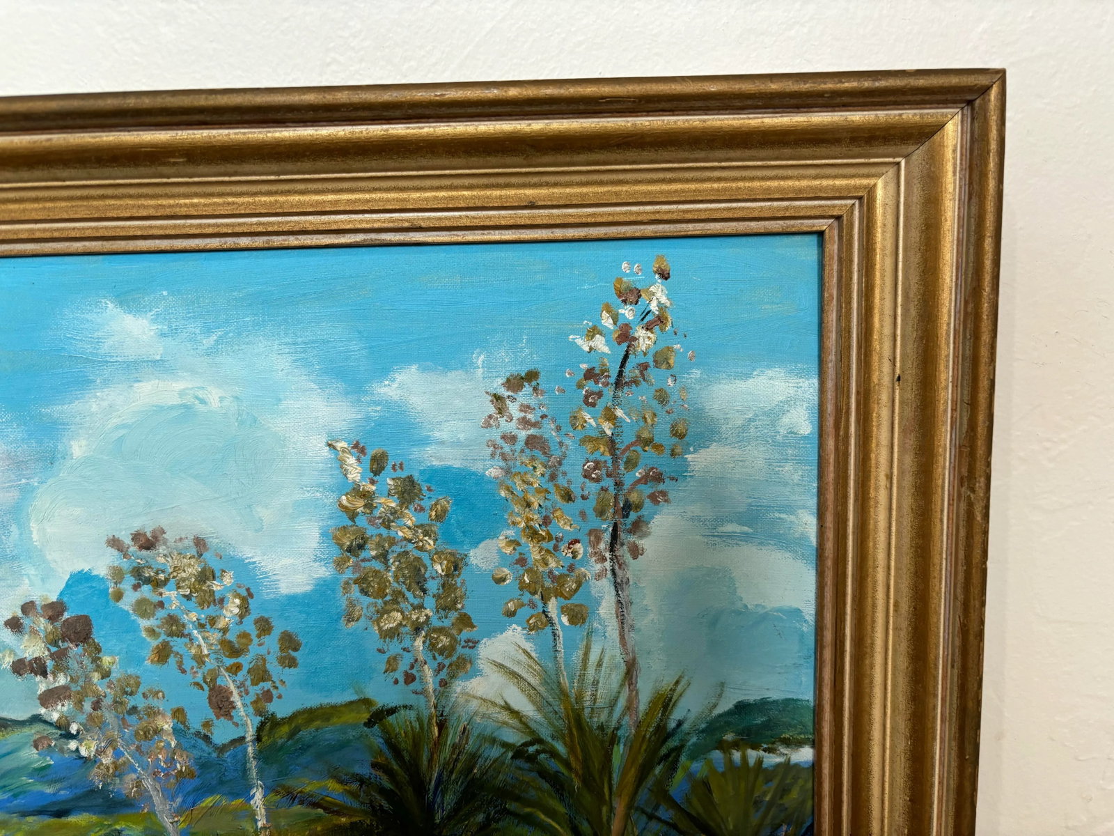 Late 20th Century Boho Chic "Desert Land" Oil Painting by Charles Wesolowski - 5