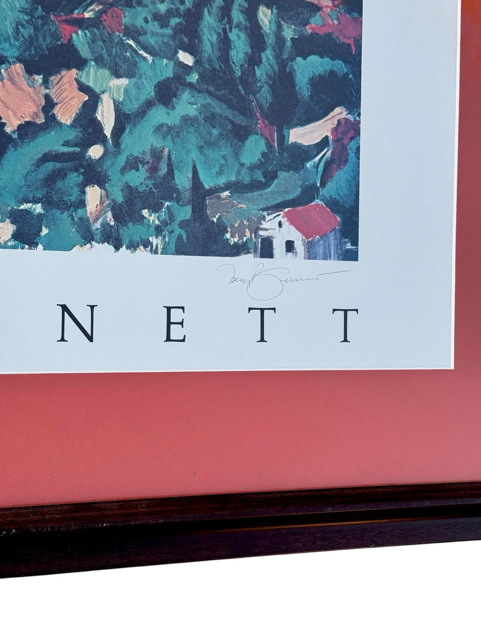 Tony Bennett Signed Print - South of France Framed 1985 - 2