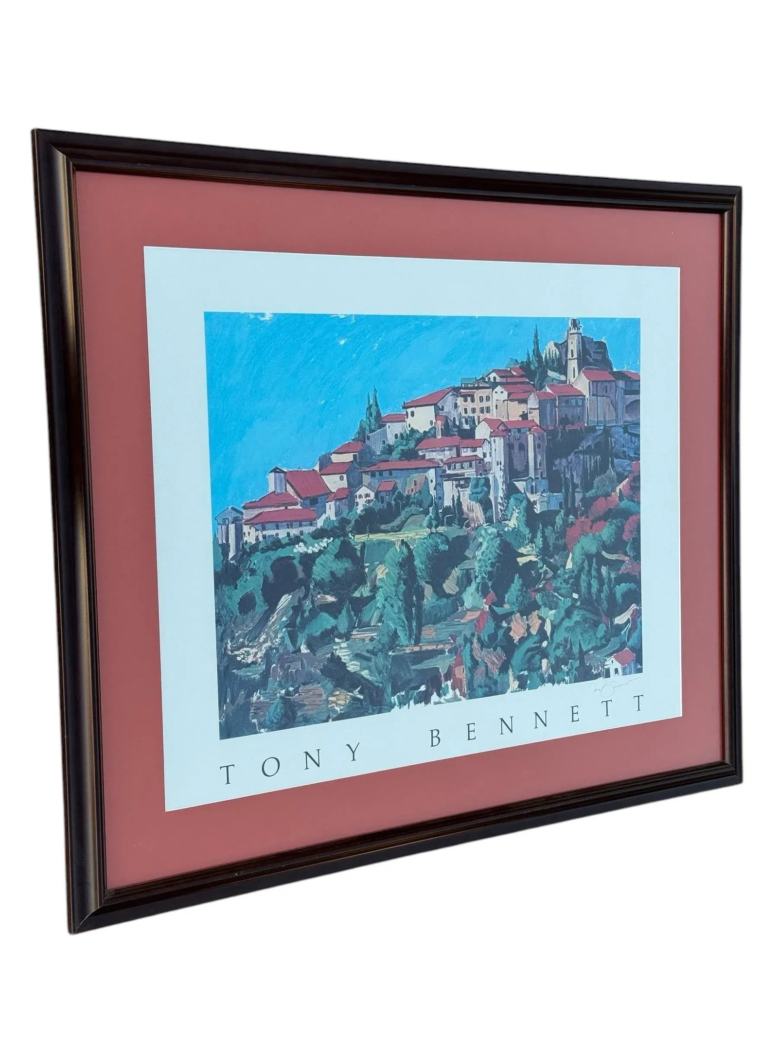 Tony Bennett Signed Print - South of France Framed 1985 - 5