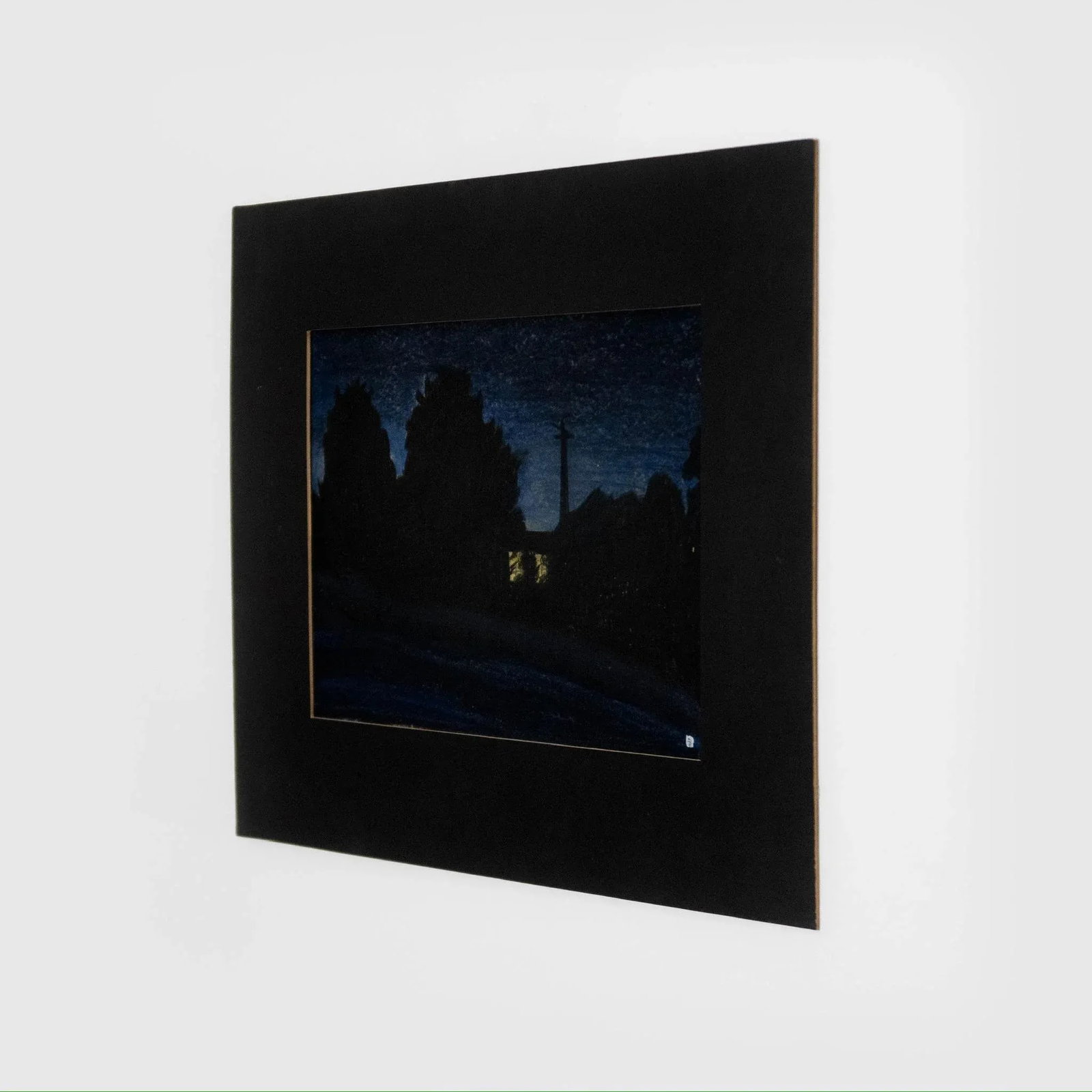 Signed 1980's Original Pastel Drawing on Paper of Nightime Scene by John Davies - 4
